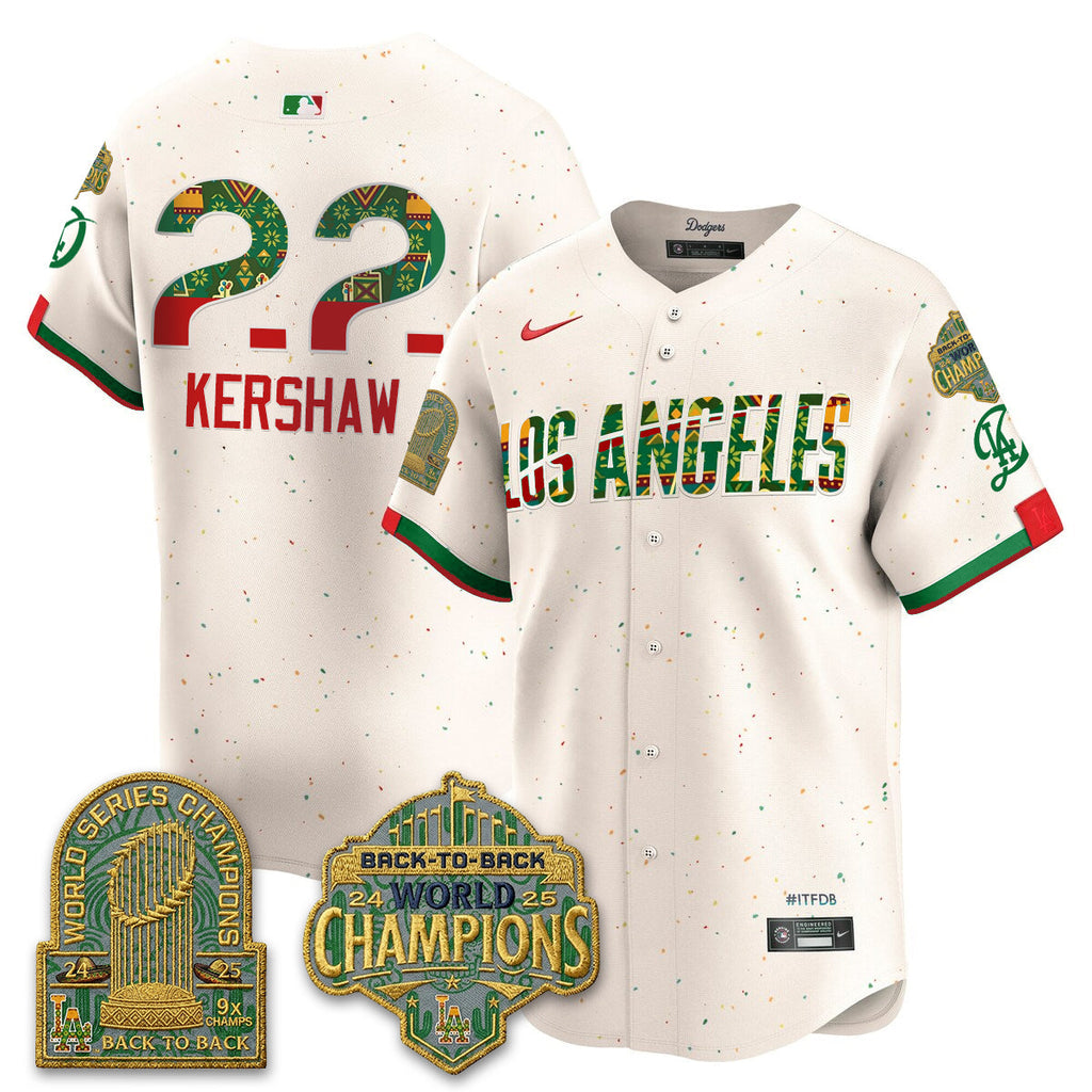 Los Angeles Dodgers x Mexican Heritage âLetâs Fiesta!â 2026 Limited Vapor Jersey - All Stitched