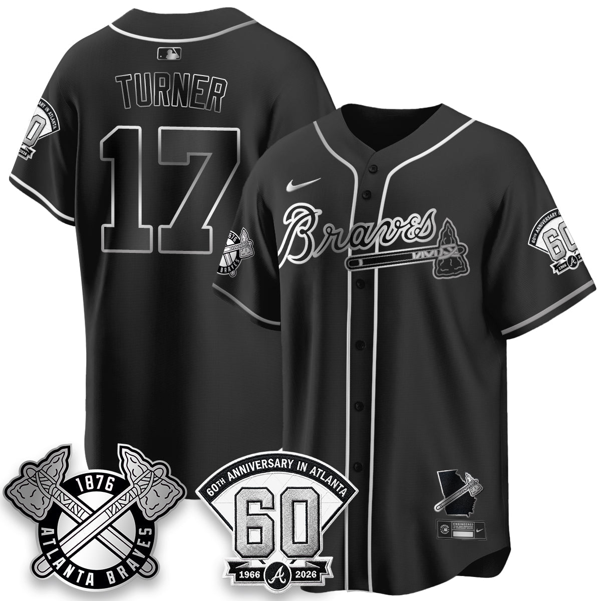 ATL 60th Anniversary Special Edition Vapor Limited Jersey - All Stitched