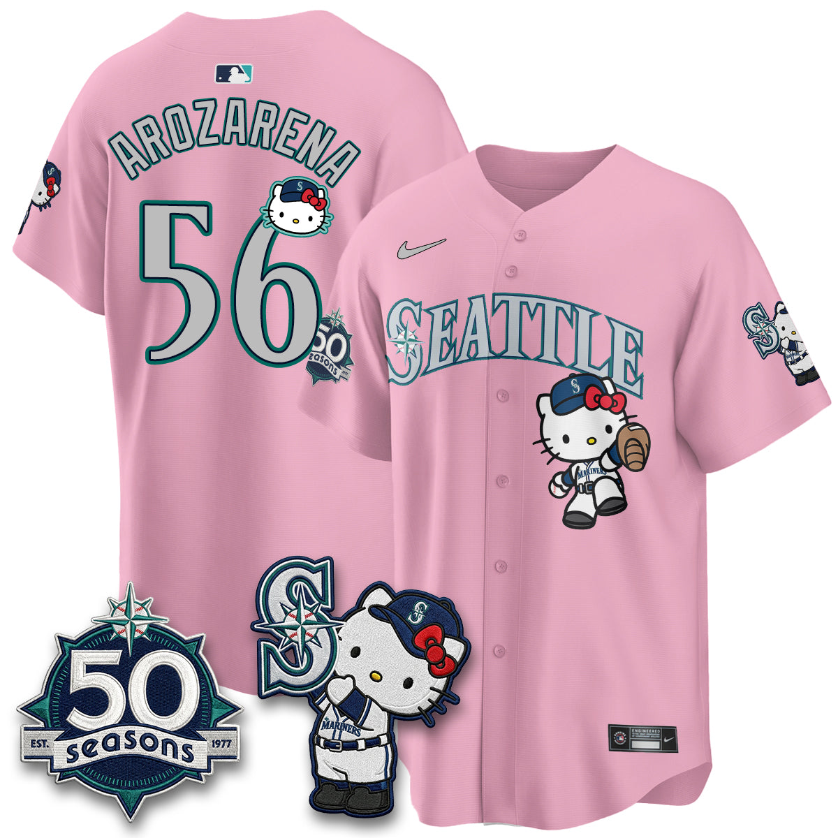 Seattle Mariners x Meow KT Night Limited Jersey - All Stitched V2