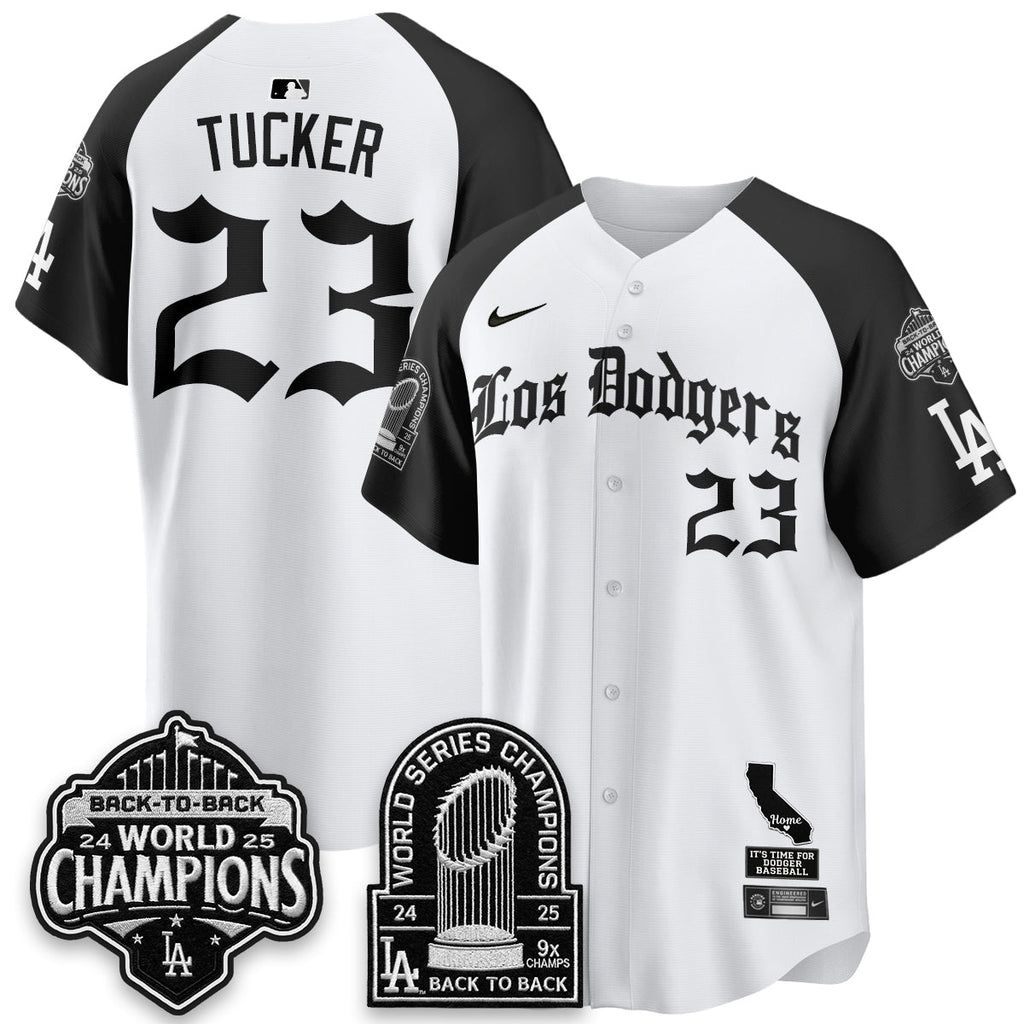 Los Angeles Dodgers World Series Champions Vapor Premier Limited Gothic Edition Jersey - All Stitched