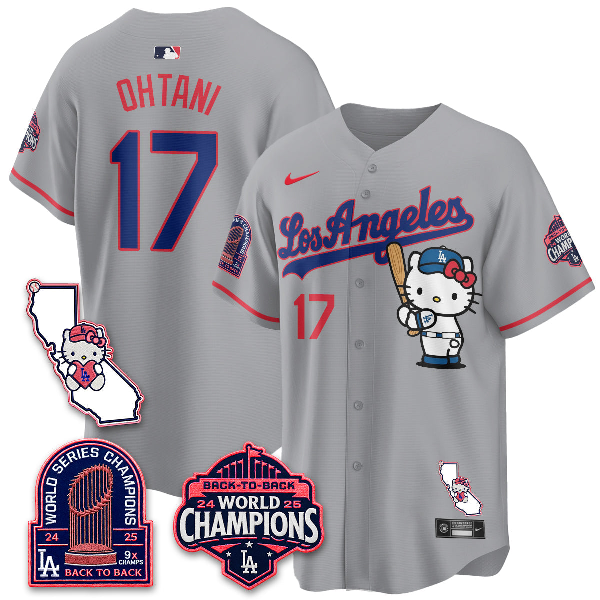 Los Angeles Dodgers x Meow KT 2026 Vapor Jersey - All Stitched - V4