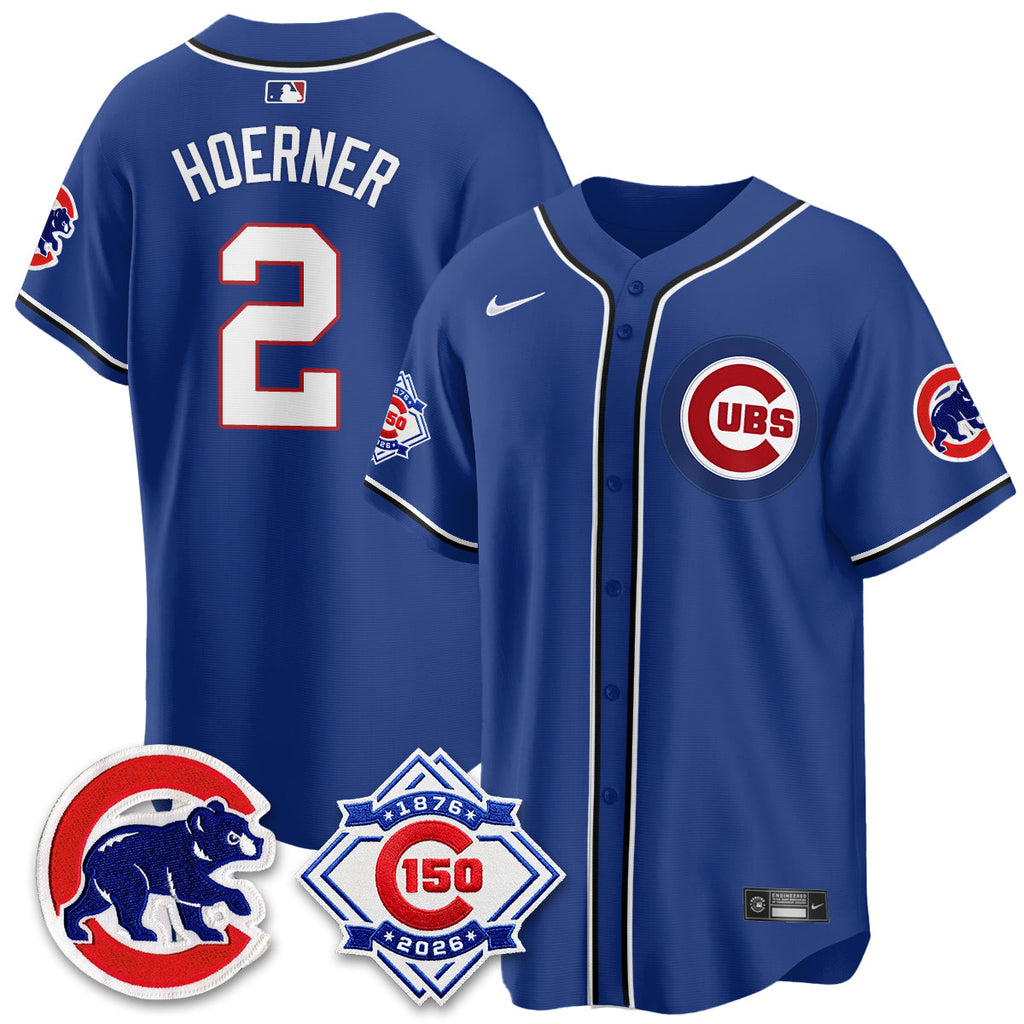 Chicago Cubs 150th Anniversary Black Out Style Vapor Premier Limited Jersey - All Stitched