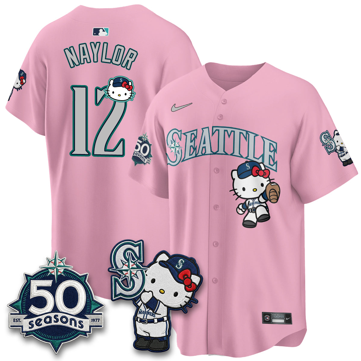 Seattle Mariners x Meow KT Night Limited Jersey - All Stitched V2