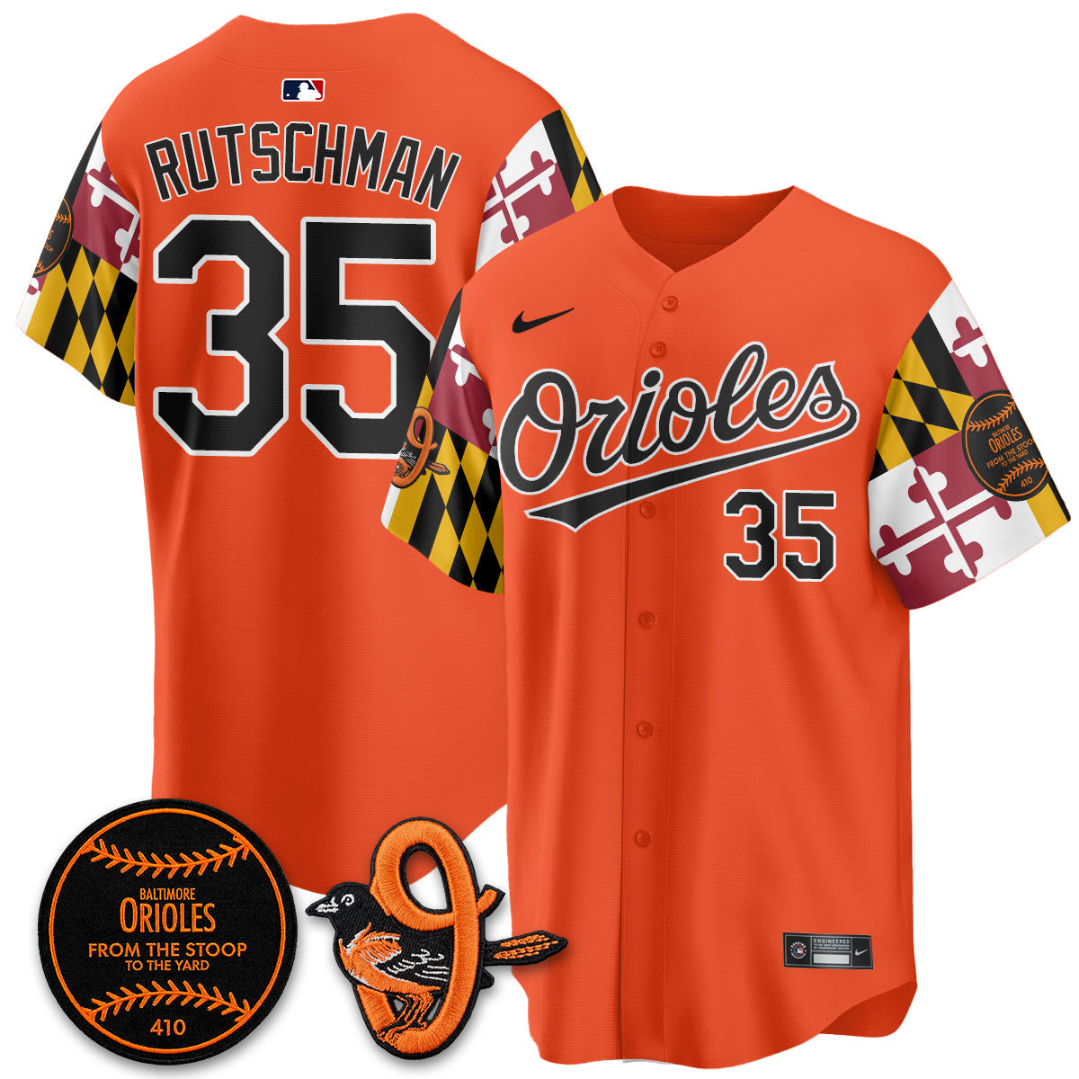 Baltimore Orioles 2026 x Maryland State Flag Vapor Jersey - All Stitched V2