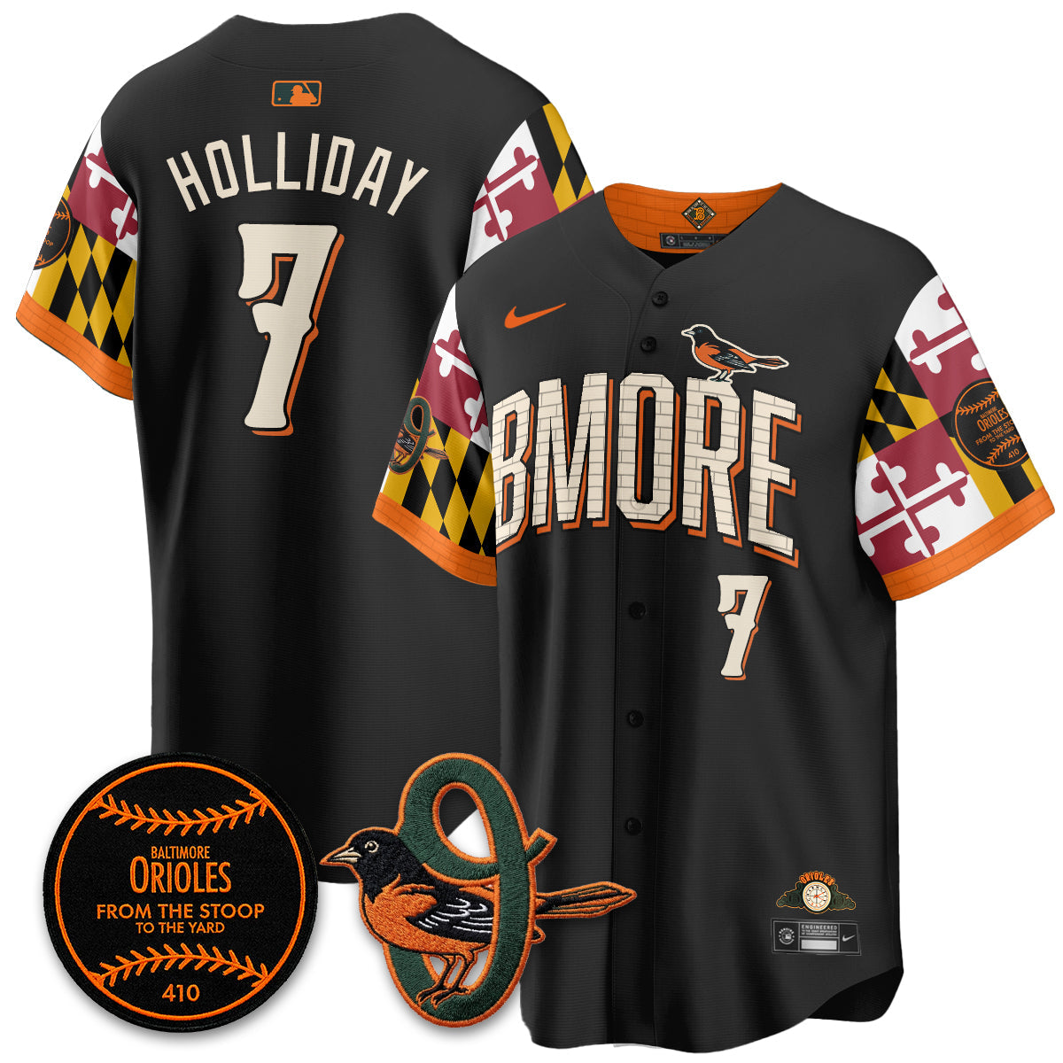 Baltimore Orioles x Maryland State Flag 2026 Vapor Jersey - All Stitched