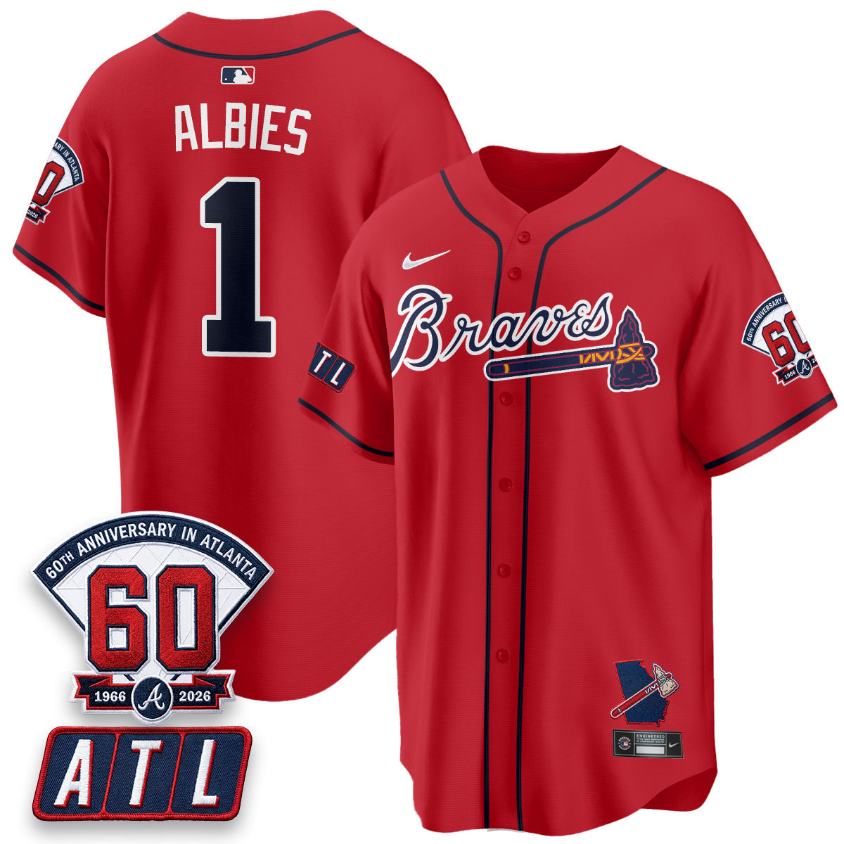 Atlanta Braves 2026 60th Anniversary Vapor Limited Jersey - All Stitched