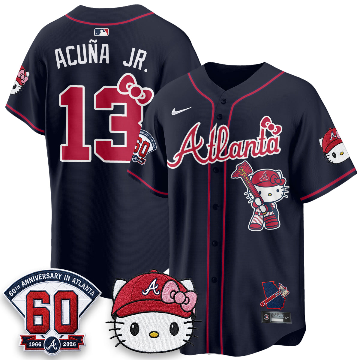 Atlanta Braves x Meow KT 2026 Vapor Limited Jersey - All Stitched
