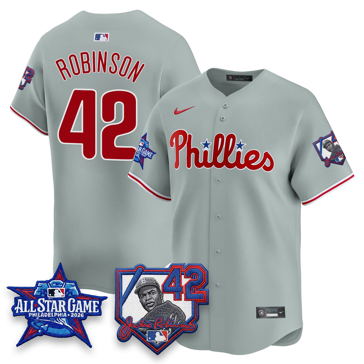 Philadelphia Phillies 2026 Jackie Robinson New Era - All Star Game Vapor Limited Jersey - All Stitched