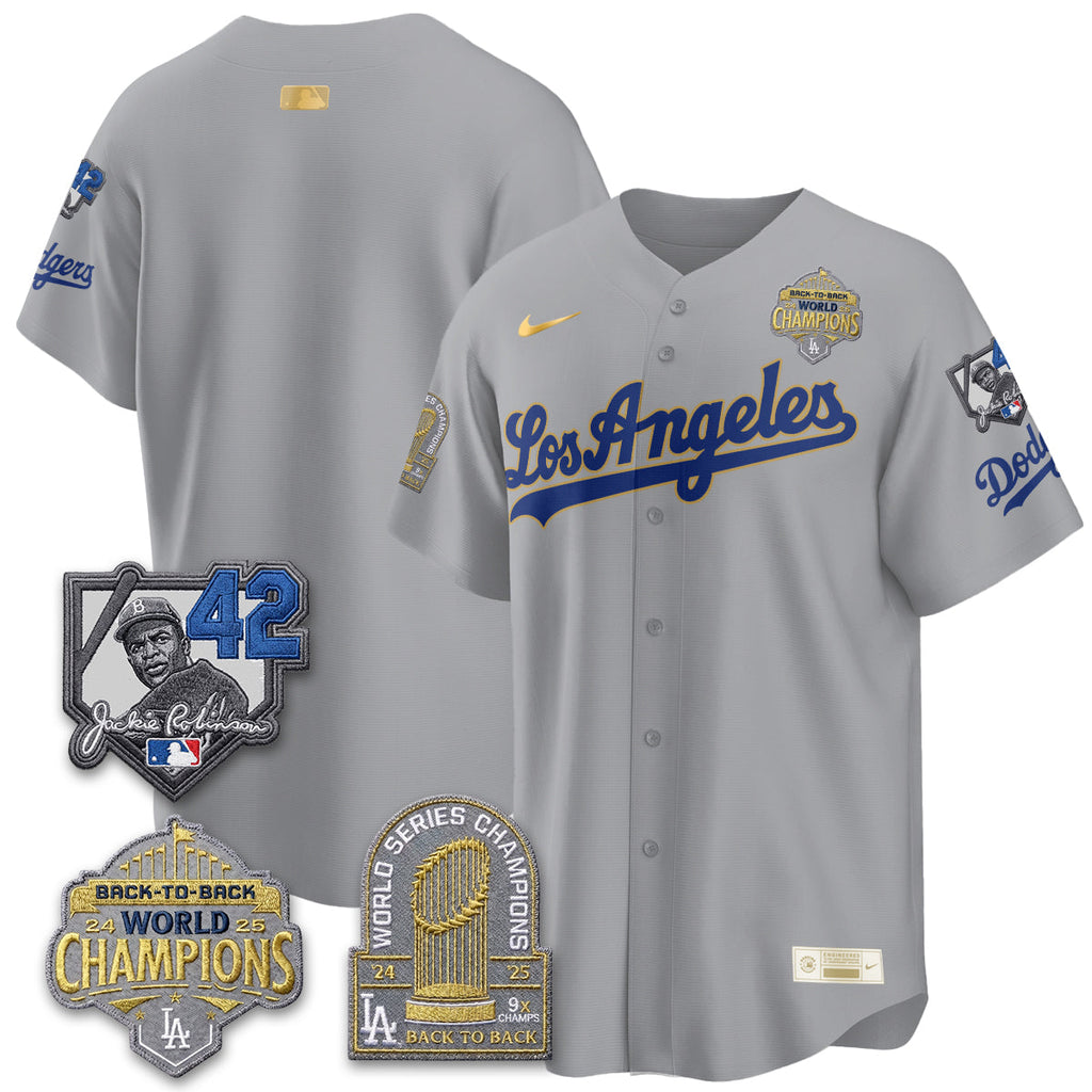 Los Angeles Dodgers 2026 New Era Gold Collection Vapor Limited Jersey - B2B Champs - All Stitched