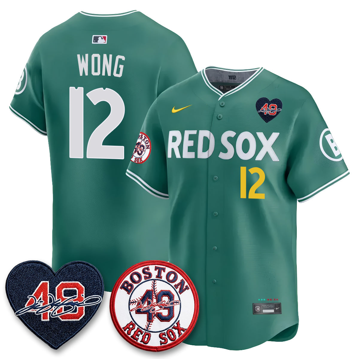 Boston Red Sox Tim Wakefield Memorial Patch Vaper Premier Limited Jersey - All Stitched