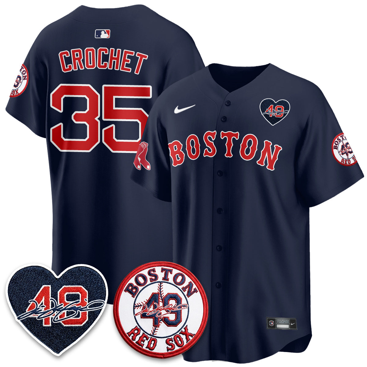 Boston Red Sox Tim Wakefield Memorial Patch Vaper Premier Limited Jersey - All Stitched