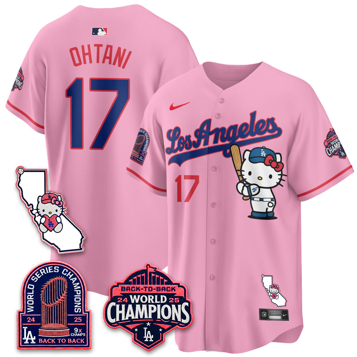 Los Angeles Dodgers x Meow KT 2026 Vapor Jersey - All Stitched - V4