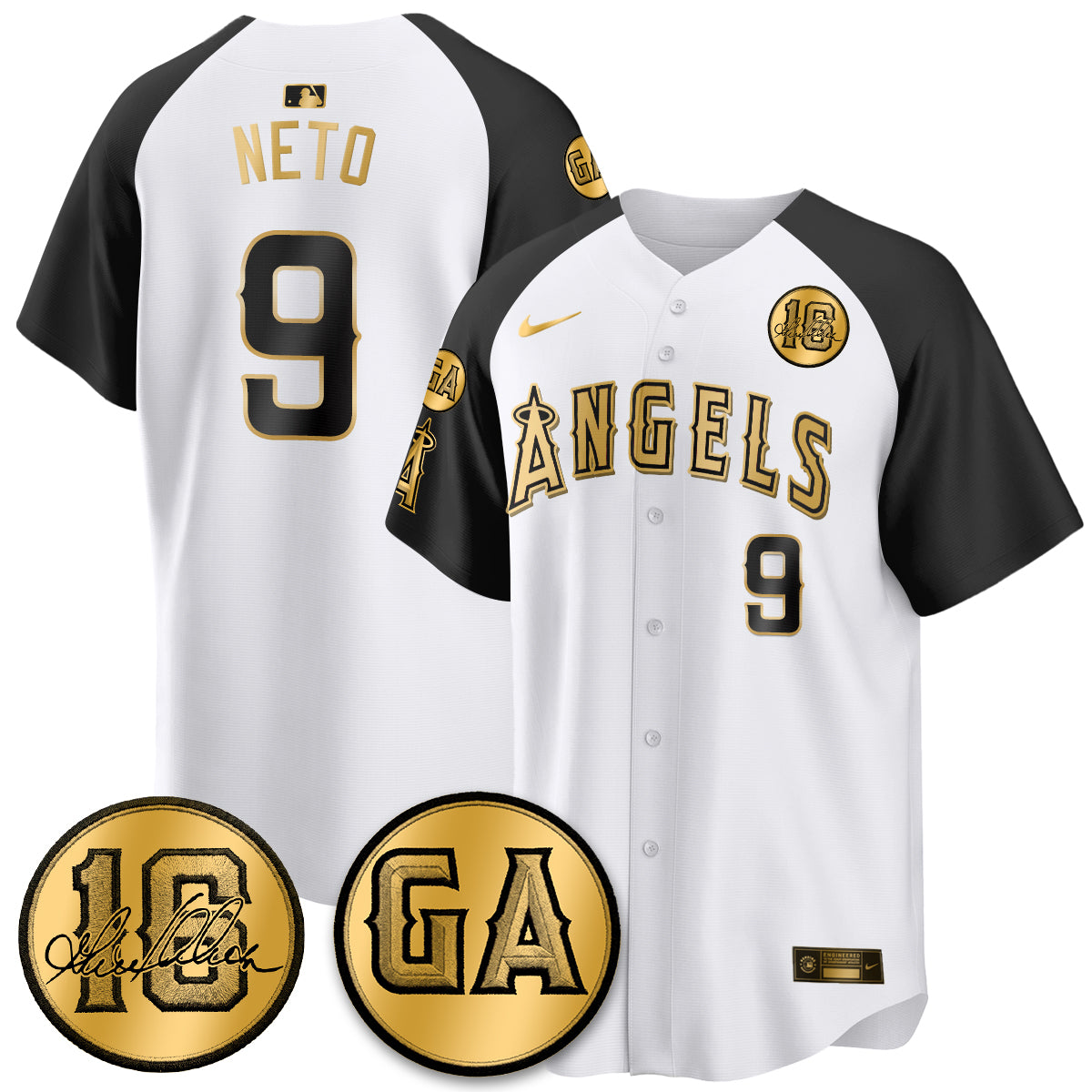 Los Angeles Angels Garret Anderson Tribute Patch Vapor Jersey - All Stitched V2
