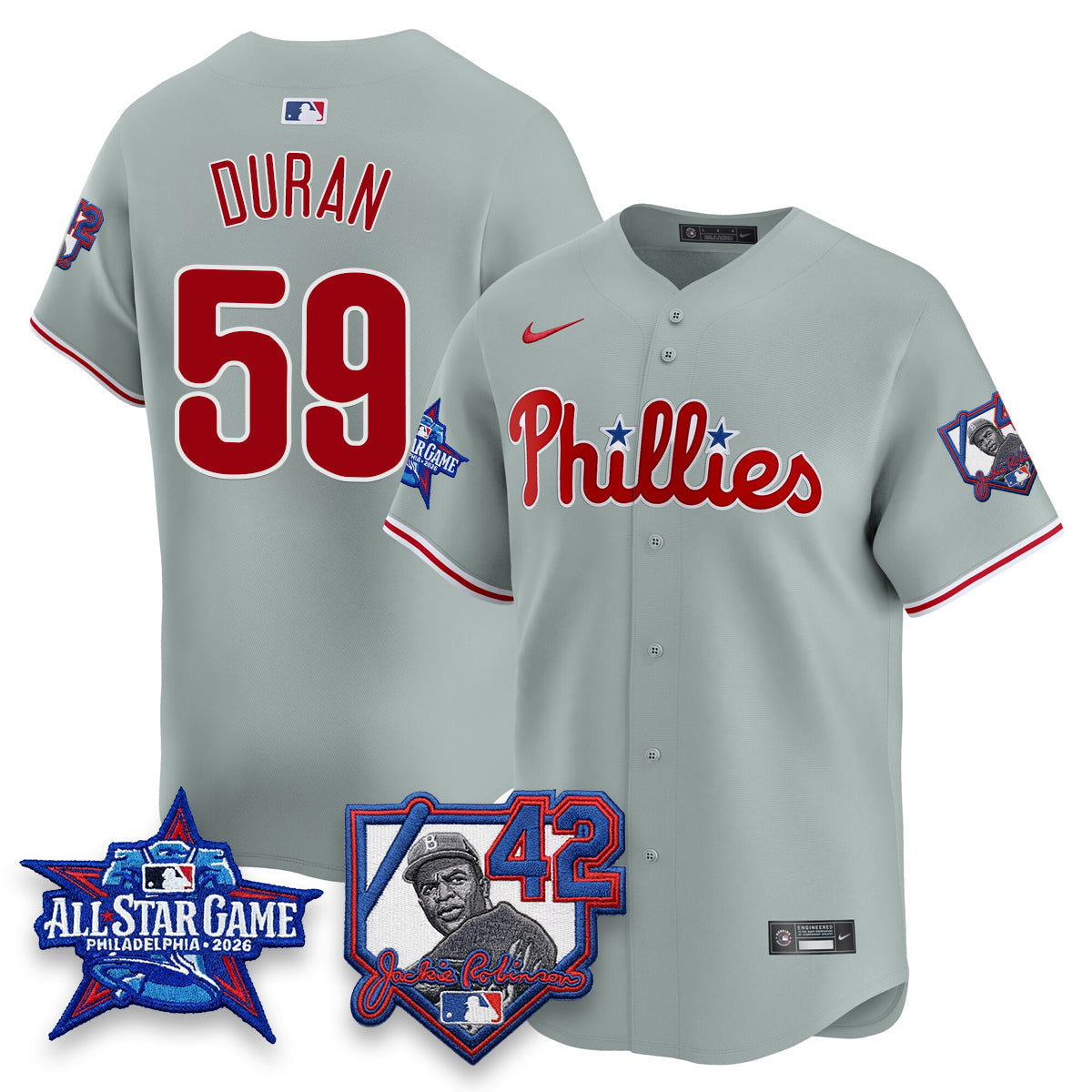 Philadelphia Phillies 2026 Jackie Robinson New Era - All Star Game Vapor Limited Jersey - All Stitched