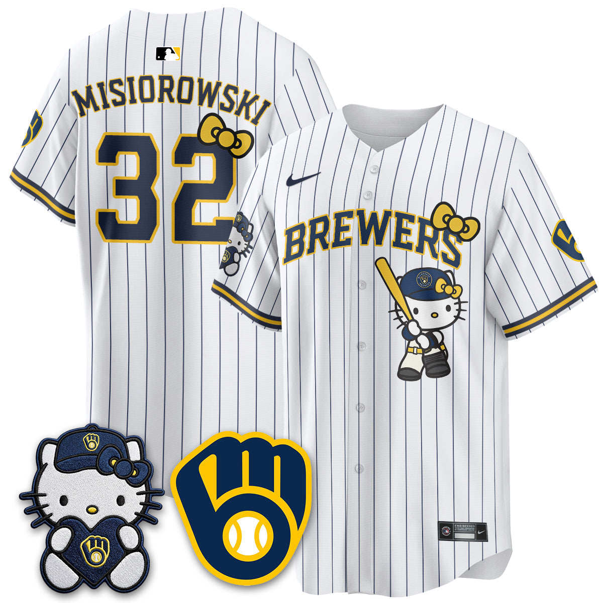 Milwaukee Brewers Meow KT Night Vapor Limited Jersey - All Stitched