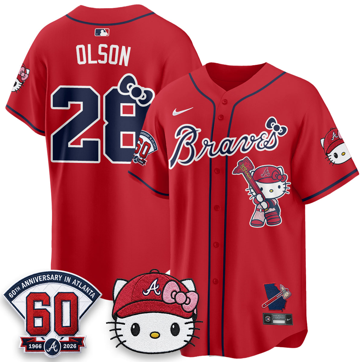 Atlanta Braves x Meow KT 2026 Vapor Limited Jersey - All Stitched