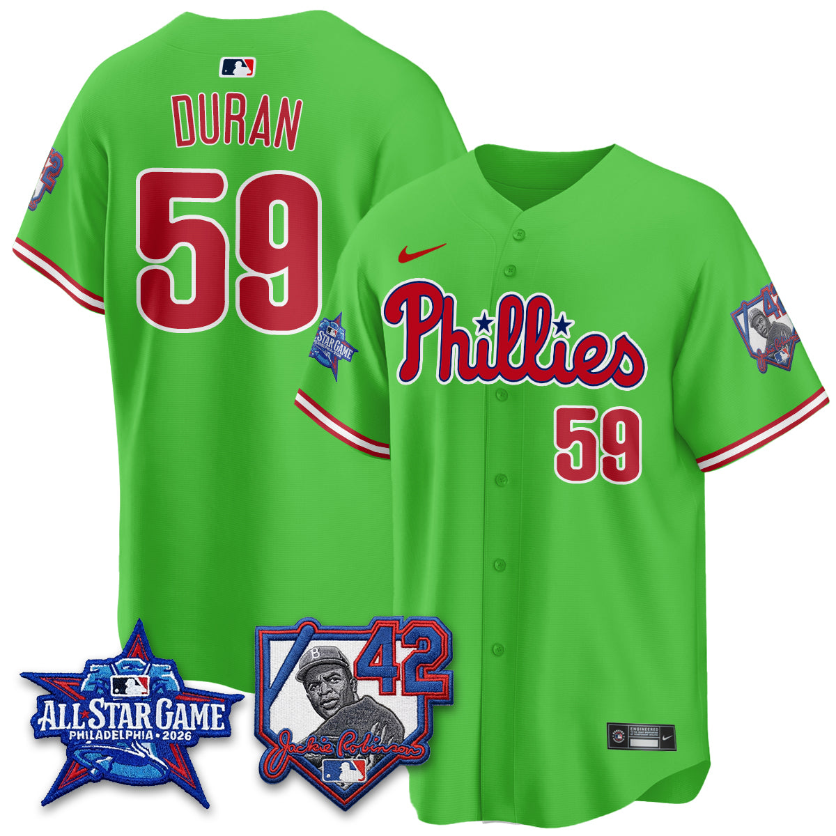 Philadelphia Phillies 2026 Jackie Robinson New Era - All Star Game Vapor Limited Jersey - All Stitched