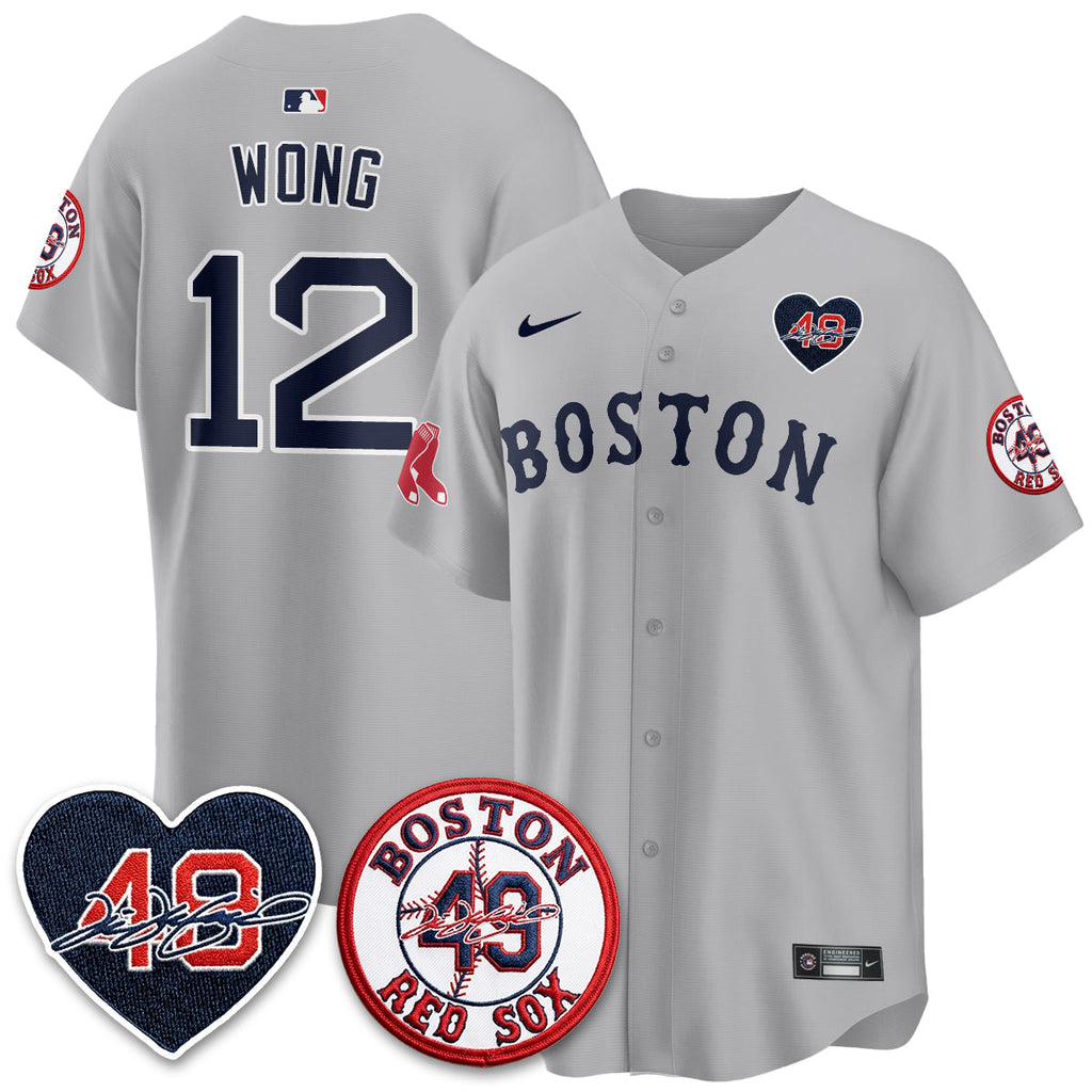 Boston Red Sox Tim Wakefield Memorial Patch Vaper Premier Limited Jersey - All Stitched