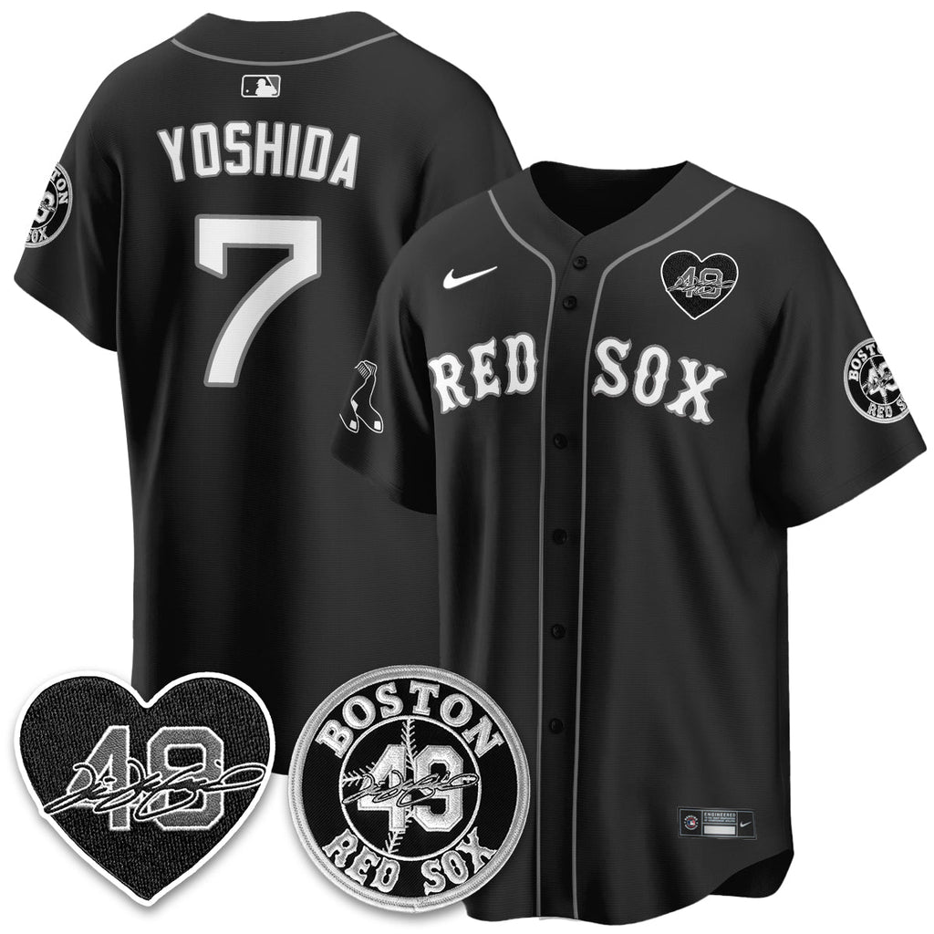 Boston Red Sox Tim Wakefield Memorial Patch Vaper Premier Limited Jersey - All Stitched