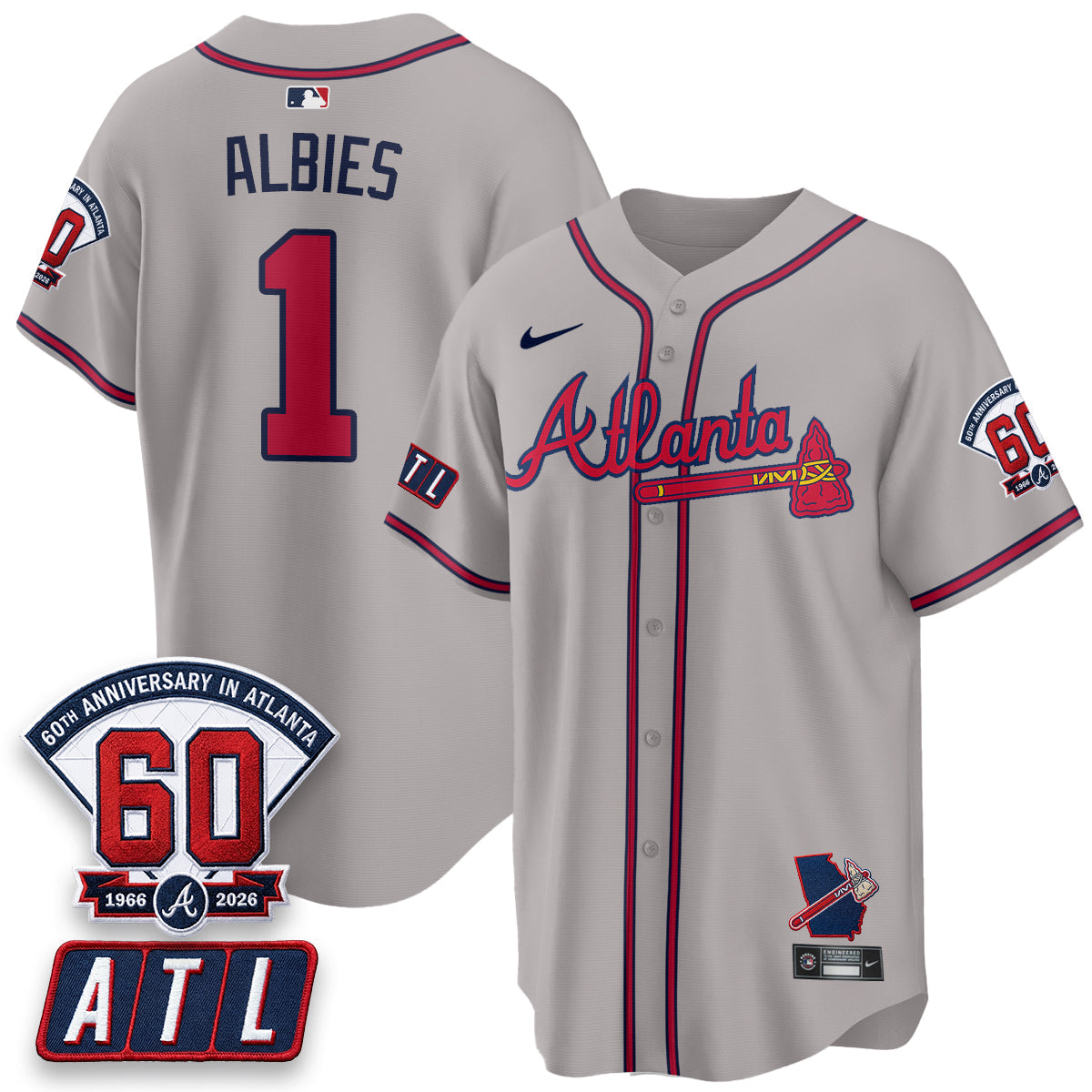 Atlanta Braves 2026 60th Anniversary Vapor Limited Jersey - All Stitched