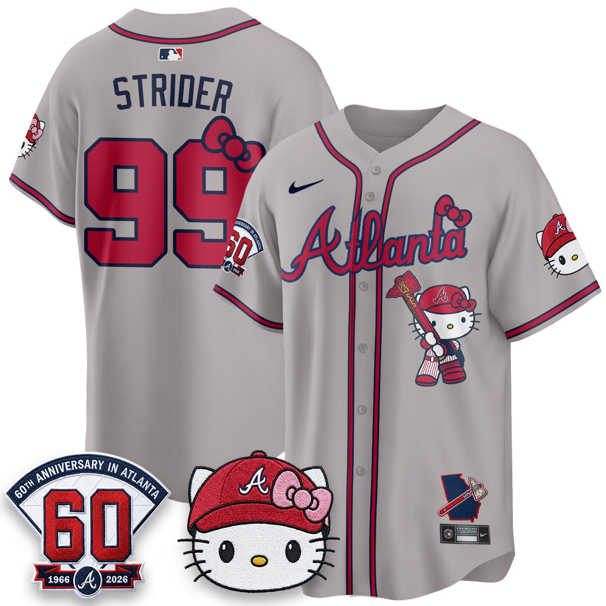 Atlanta Braves x Meow KT 2026 Vapor Limited Jersey - All Stitched