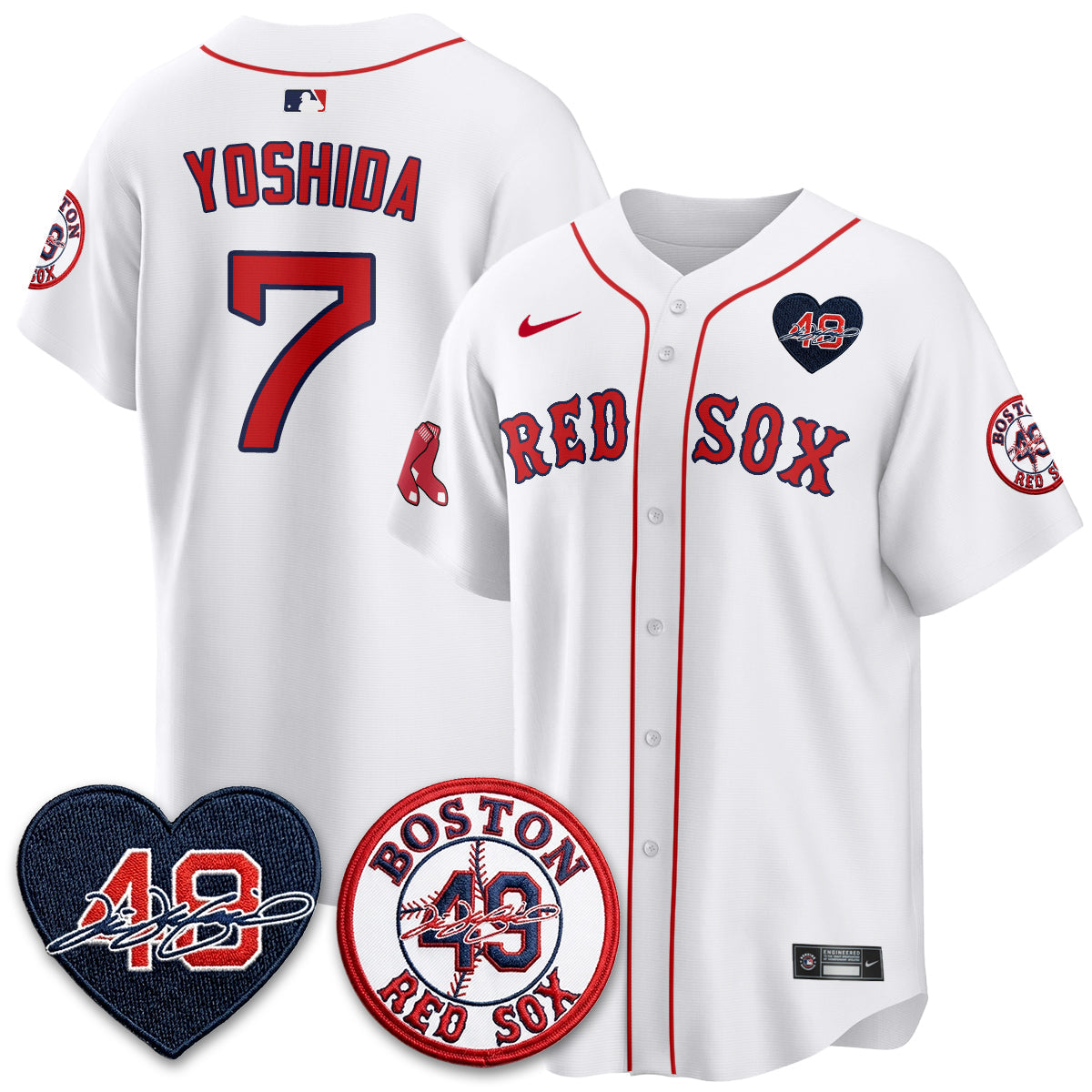 Boston Red Sox Tim Wakefield Memorial Patch Vaper Premier Limited Jersey - All Stitched
