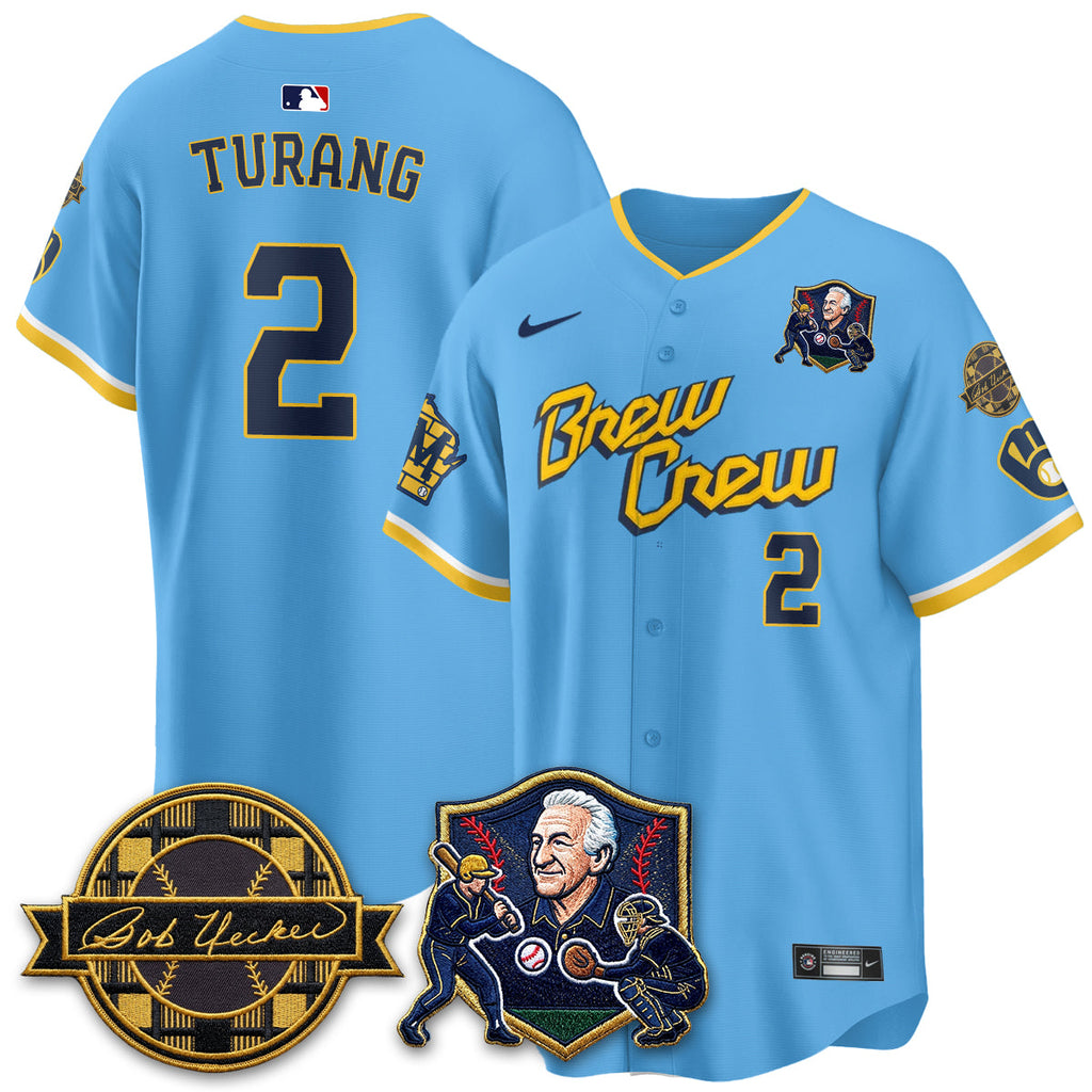 Milwaukee Brewers Bob Uecker - 54 Seasons for Brewers' Vapor Limited Gold Jersey - All Stitched