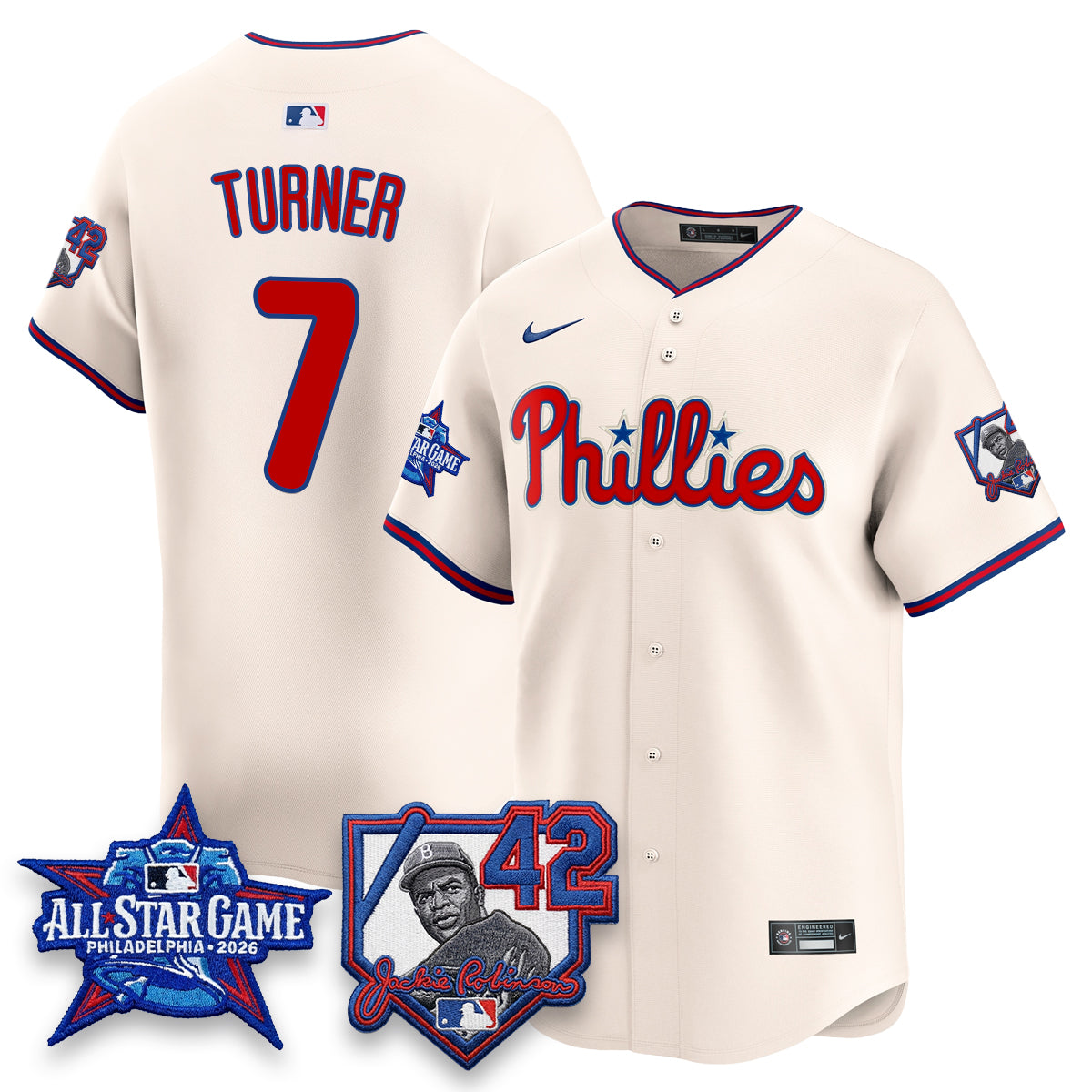 Philadelphia Phillies 2026 Jackie Robinson New Era - All Star Game Vapor Limited Jersey - All Stitched