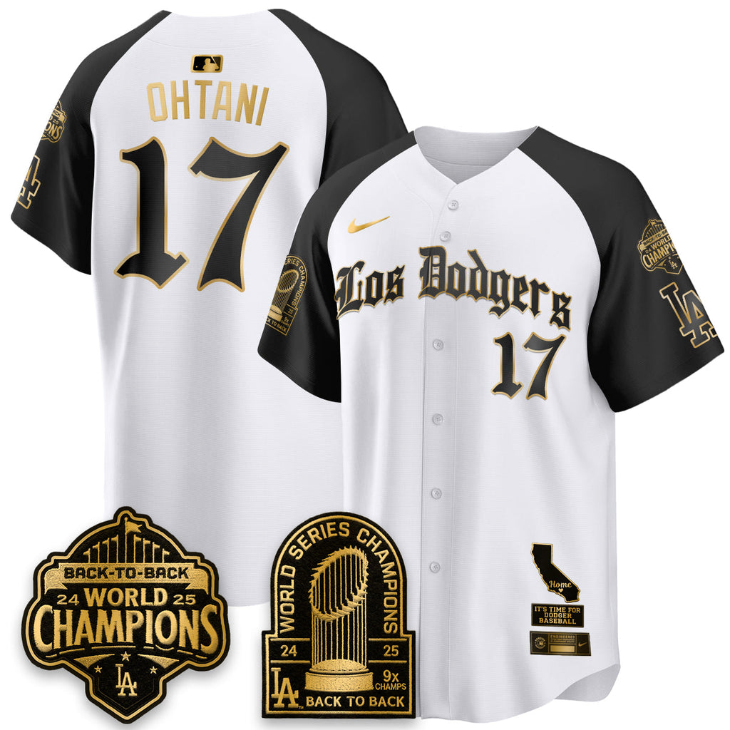 Los Angeles Dodgers World Series Champions Vapor Premier Limited Gothic Edition Jersey - All Stitched