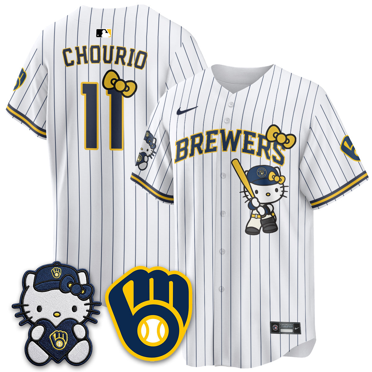 Milwaukee Brewers Meow KT Night Vapor Limited Jersey - All Stitched