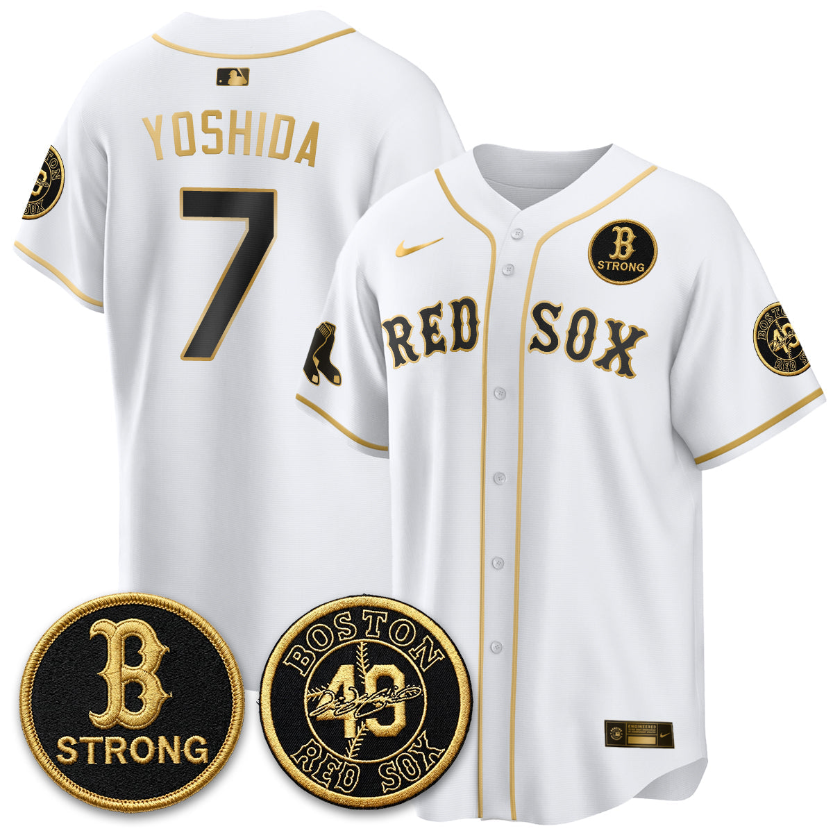 Boston Red Sox Tim Wakefield Memorial Patch Vaper Premier Limited Jersey - All Stitched V2