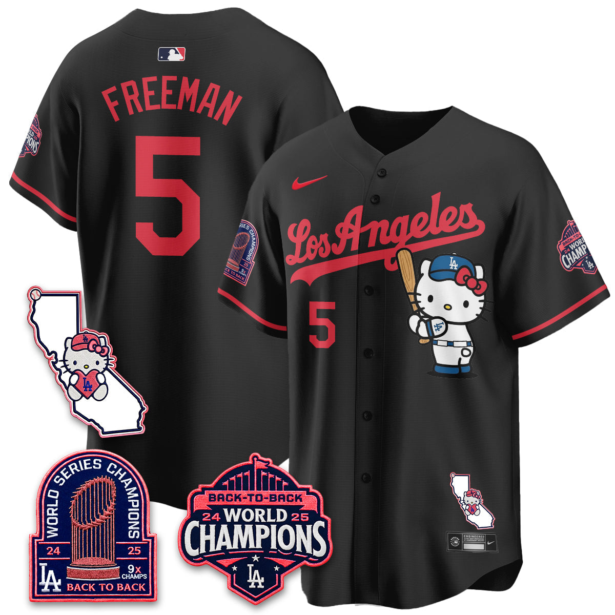 Los Angeles Dodgers x Meow KT 2026 Vapor Jersey - All Stitched - V4