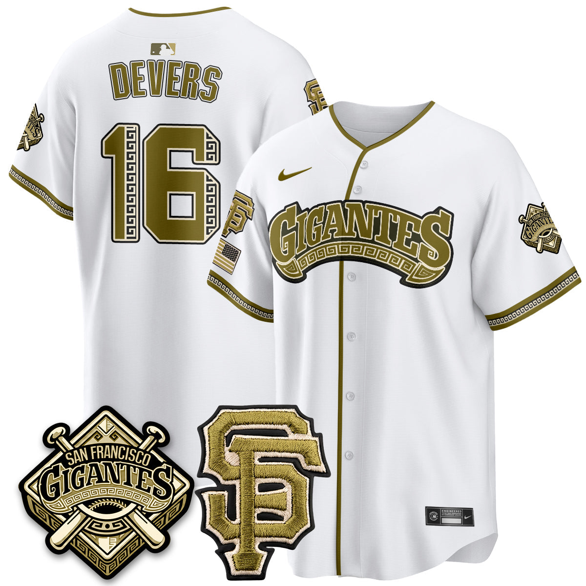 San Francisco Giants New Era Olive 2026 Armed Forces Day Jersey - All Stitched