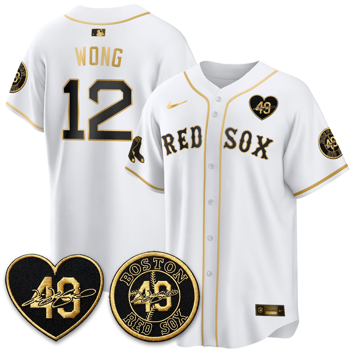 Boston Red Sox Tim Wakefield Memorial Patch Vaper Premier Limited Jersey - All Stitched