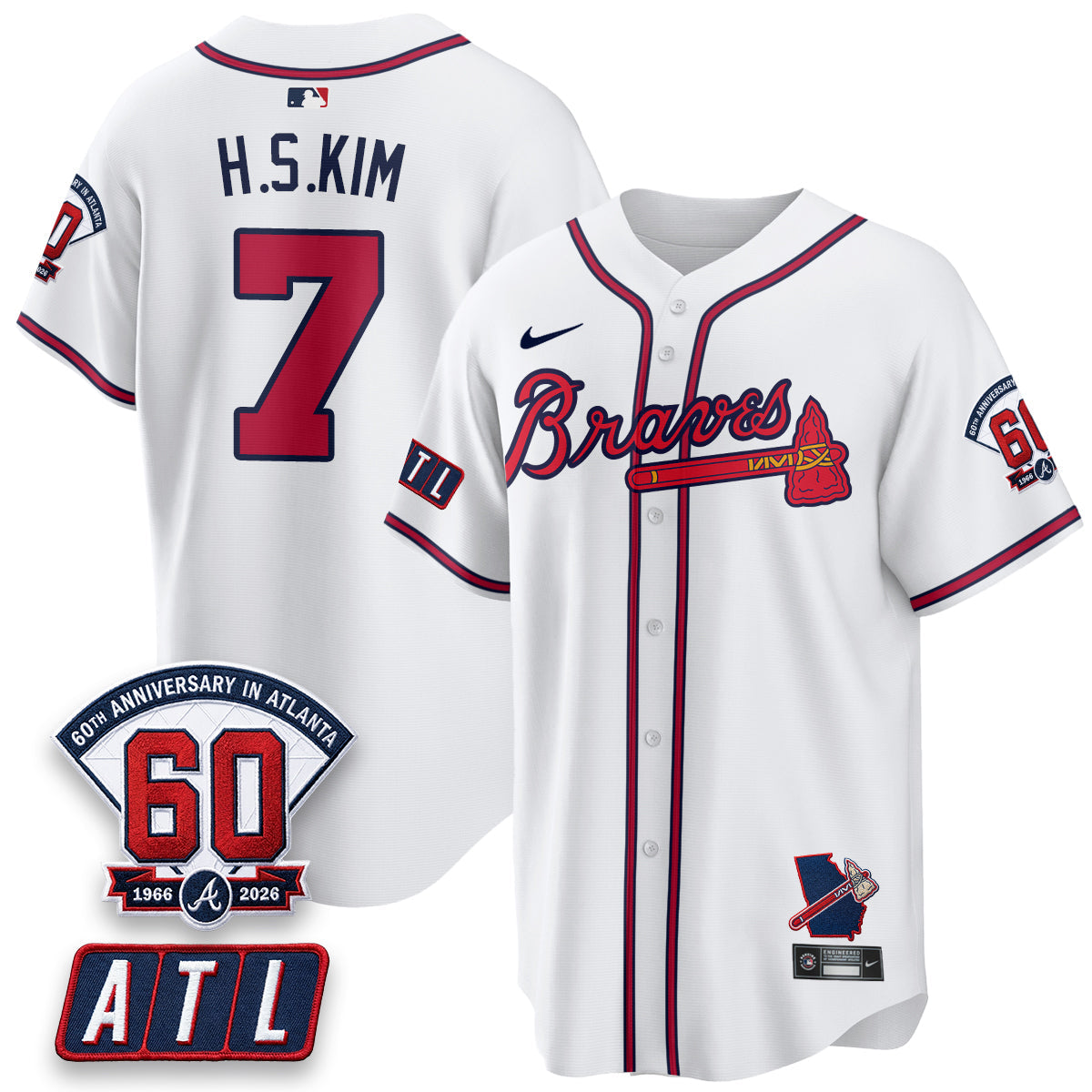 Atlanta Braves 2026 60th Anniversary Vapor Limited Jersey - All Stitched