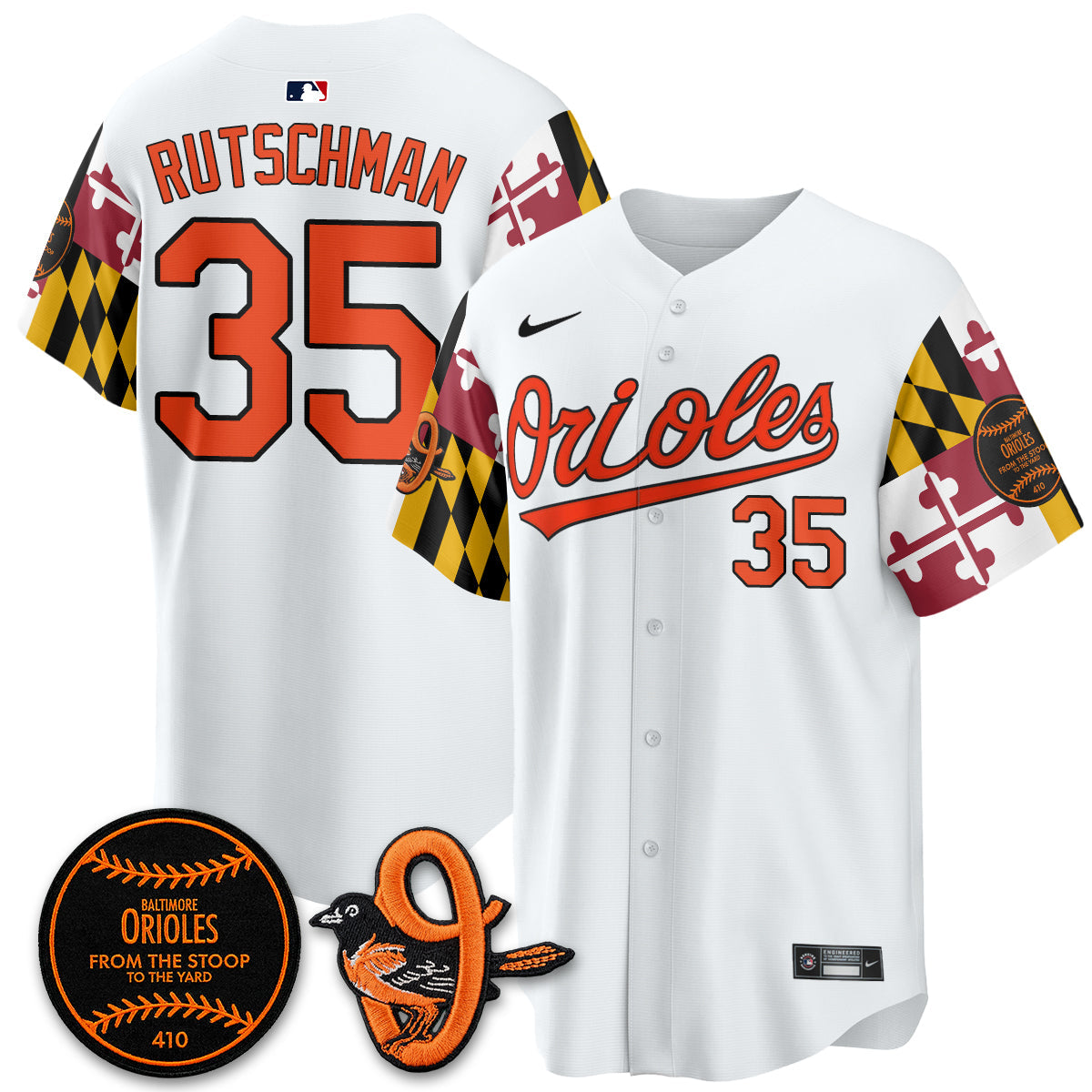 Baltimore Orioles 2026 x Maryland State Flag Vapor Jersey - All Stitched V2