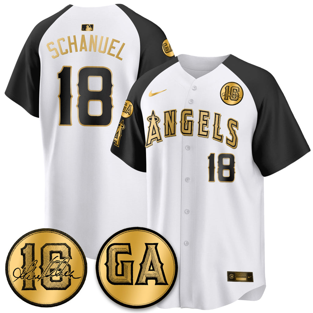 Los Angeles Angels Garret Anderson Tribute Patch Vapor Jersey - All Stitched V2