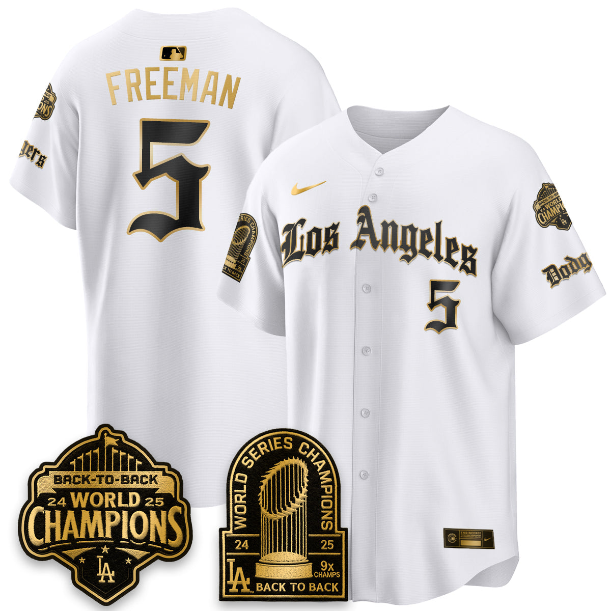 LAD WS Champions Back 2 Back Patch Vapor Premier Limited Gothic Gold Edition Jersey - Stitched
