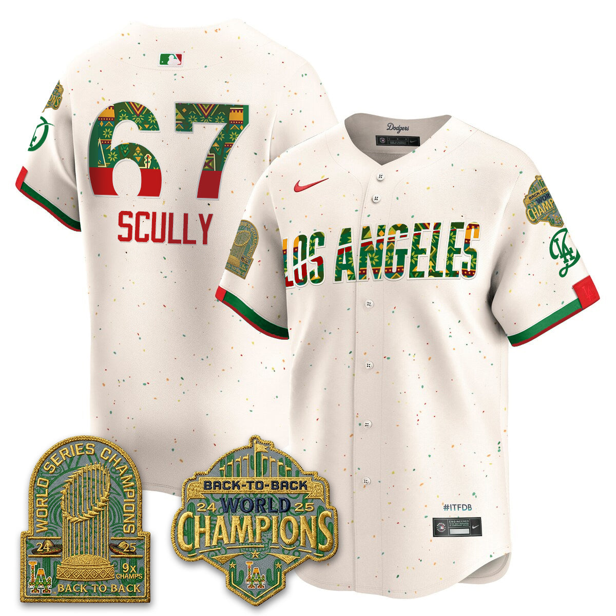Los Angeles Dodgers x Mexican Heritage âLetâs Fiesta!â 2026 Limited Vapor Jersey - All Stitched