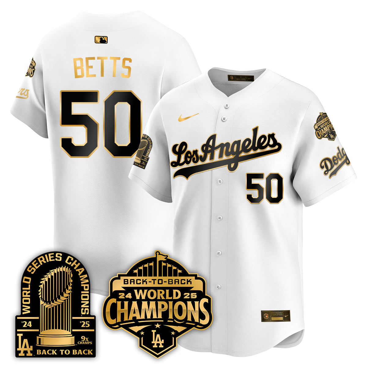 LAD Gold Collection Vapor Limited Jersey - 9x & B2B Champs - All Stitched