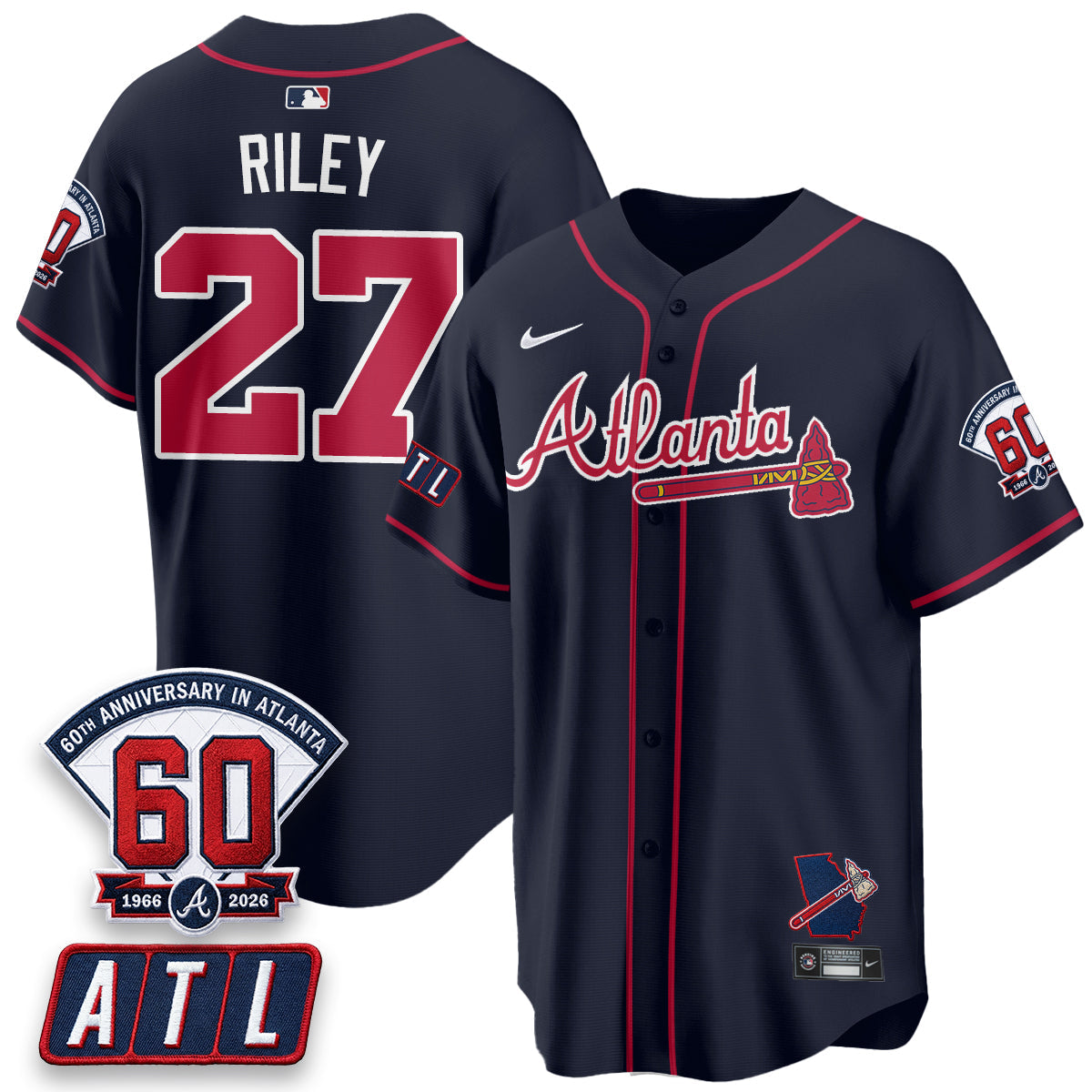 Atlanta Braves 2026 60th Anniversary Vapor Limited Jersey - All Stitched