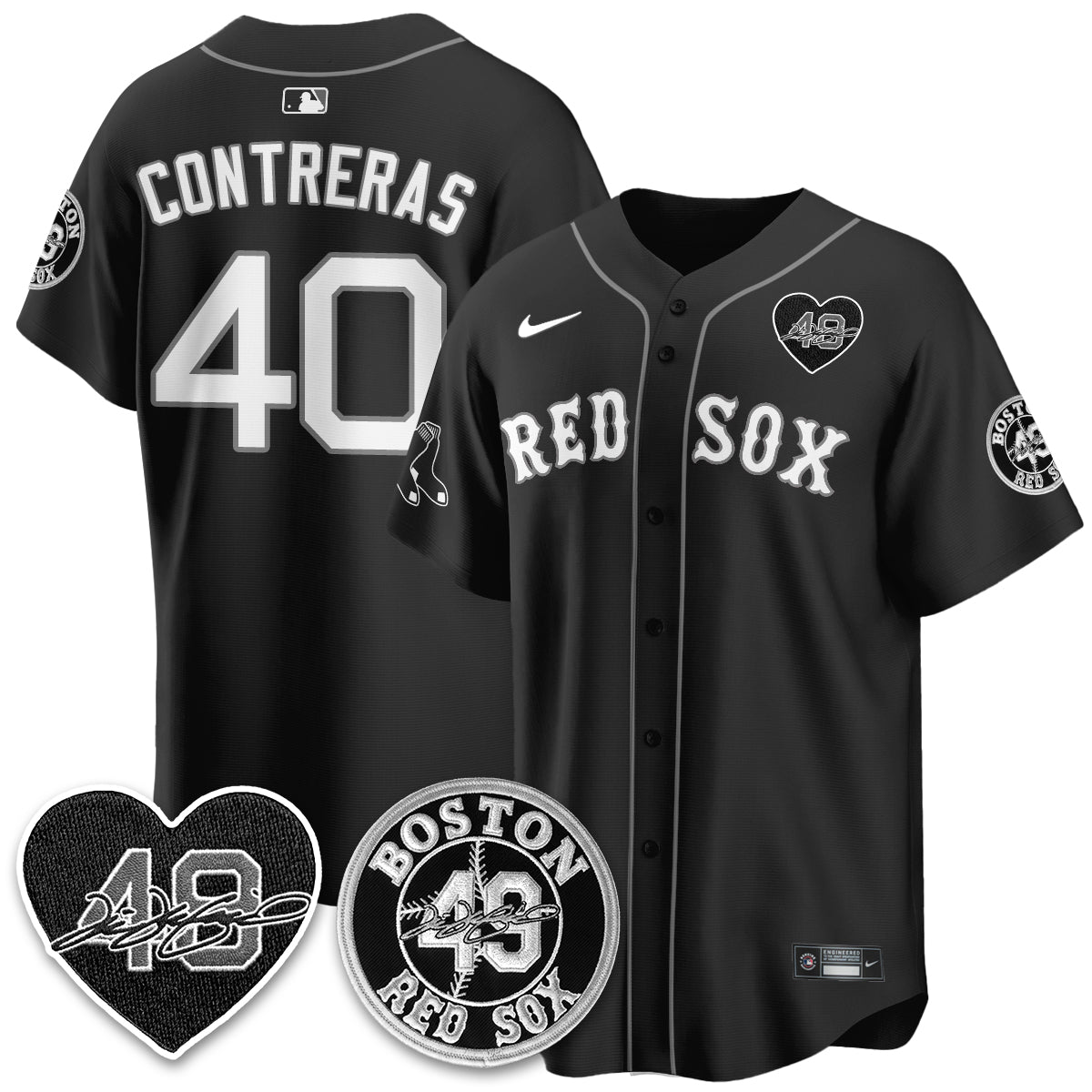 Boston Red Sox Tim Wakefield Memorial Patch Vaper Premier Limited Jersey - All Stitched
