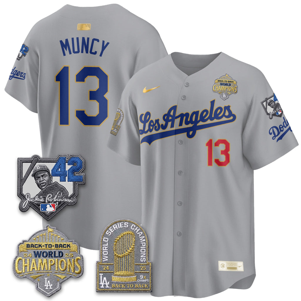 Los Angeles Dodgers 2026 New Era Gold Collection Vapor Limited Jersey - B2B Champs - All Stitched