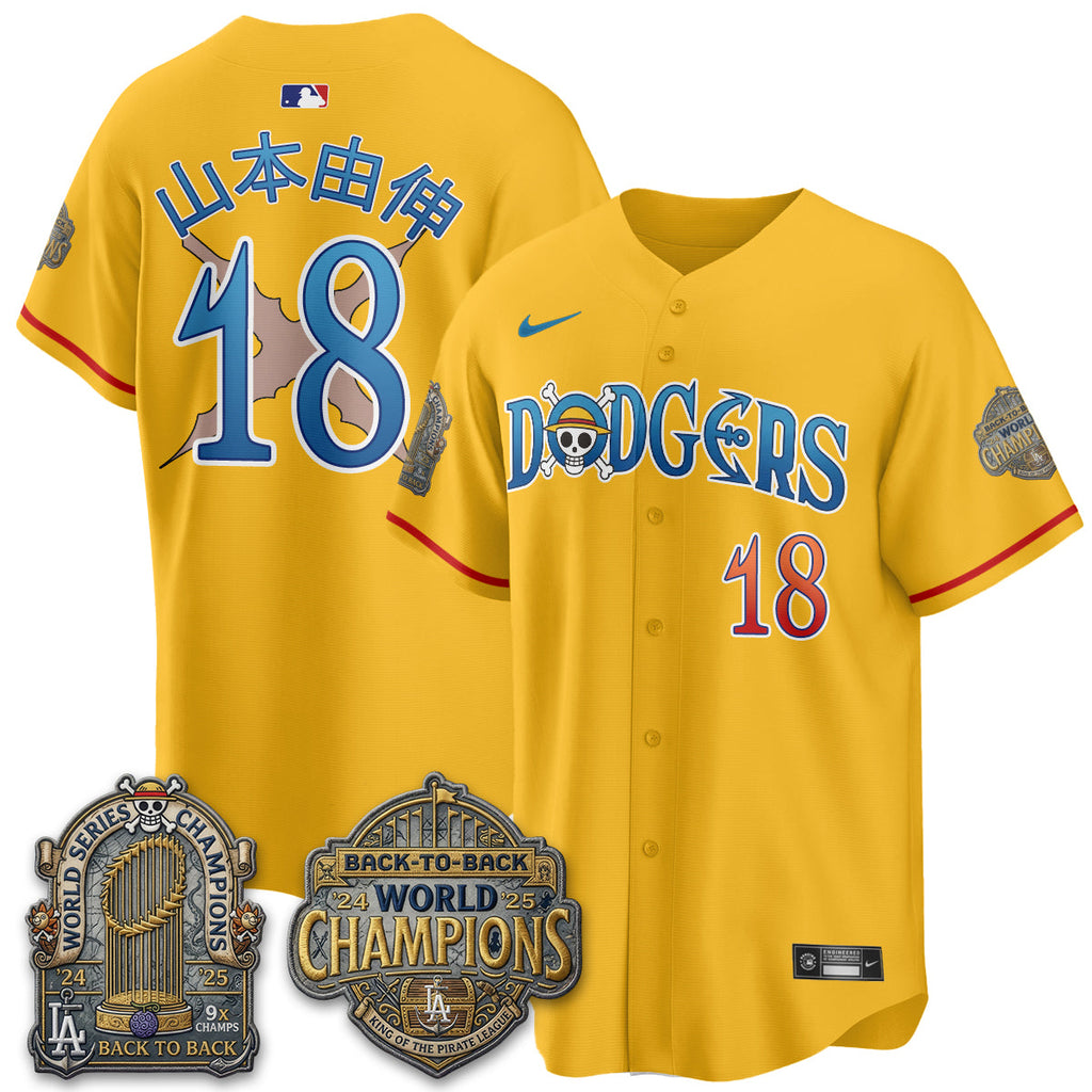 Los Angeles Dodgers Japanese Cartoon Vapor Limited Jersey - Stitched
