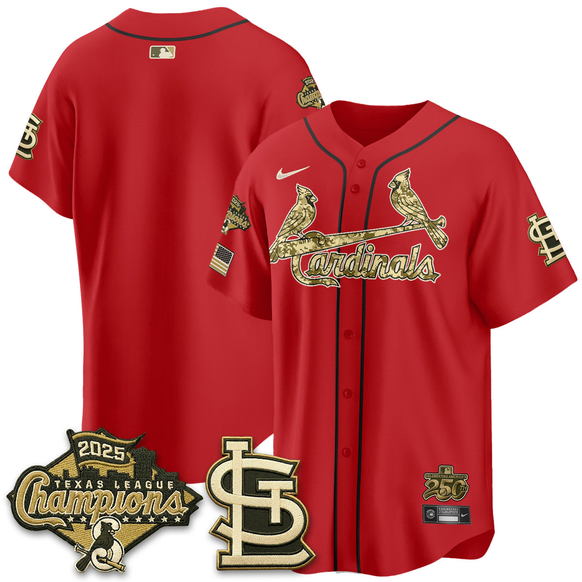St. Louis Cardinals 2026 Armed Forces Day Jersey - All Stitched