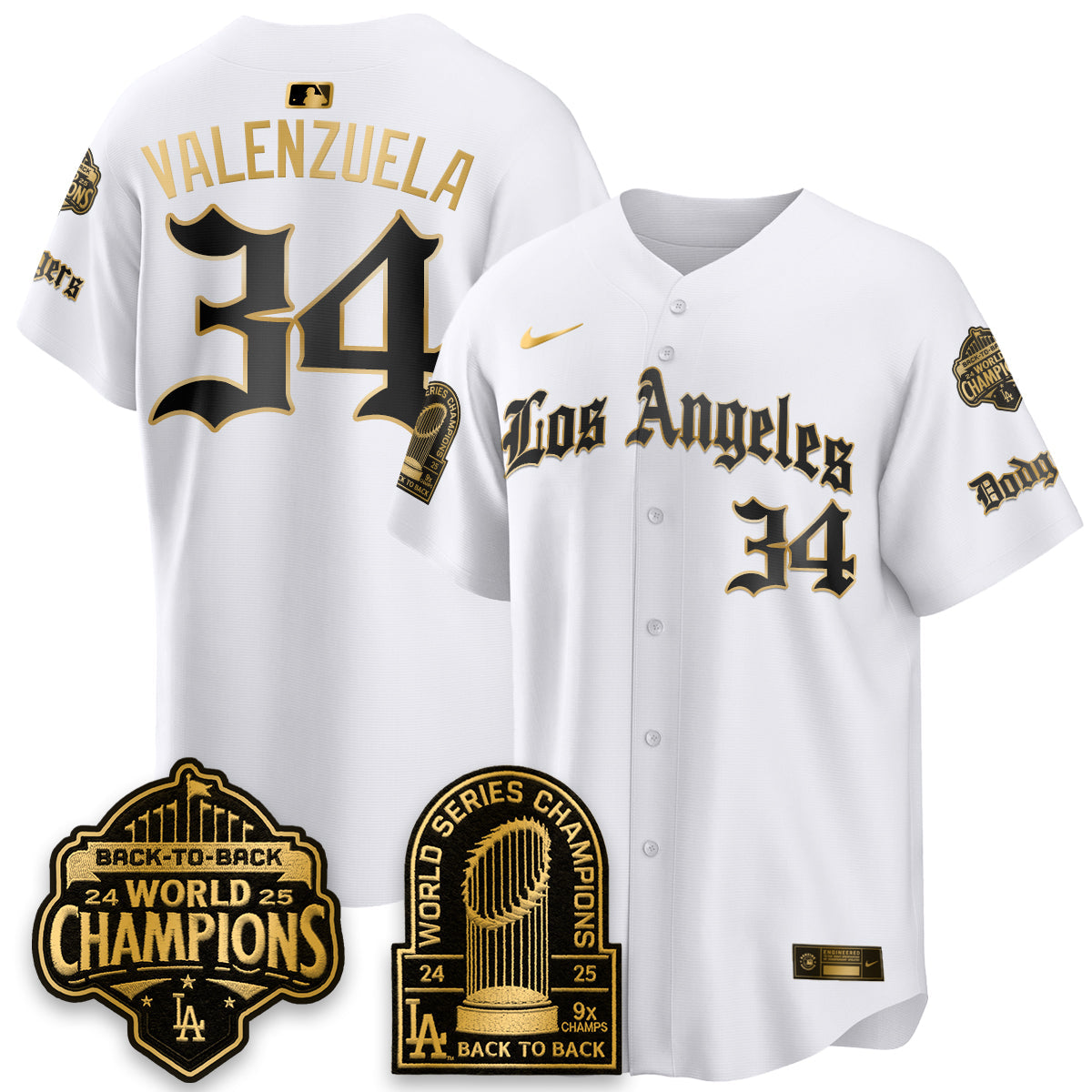 LAD WS Champions Back 2 Back Patch Vapor Premier Limited Gothic Edition Jersey - All Stitched