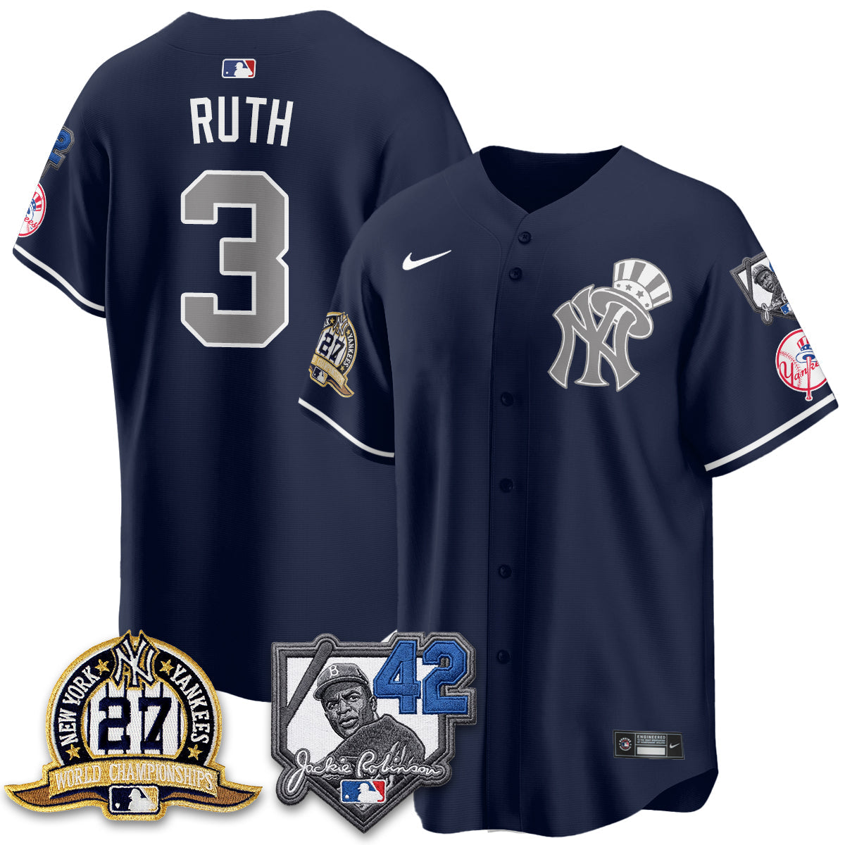 New York Yankees 2026 Jackie Robinson Day Vapor Limited Gold Edition Jersey - All Stitched - V2