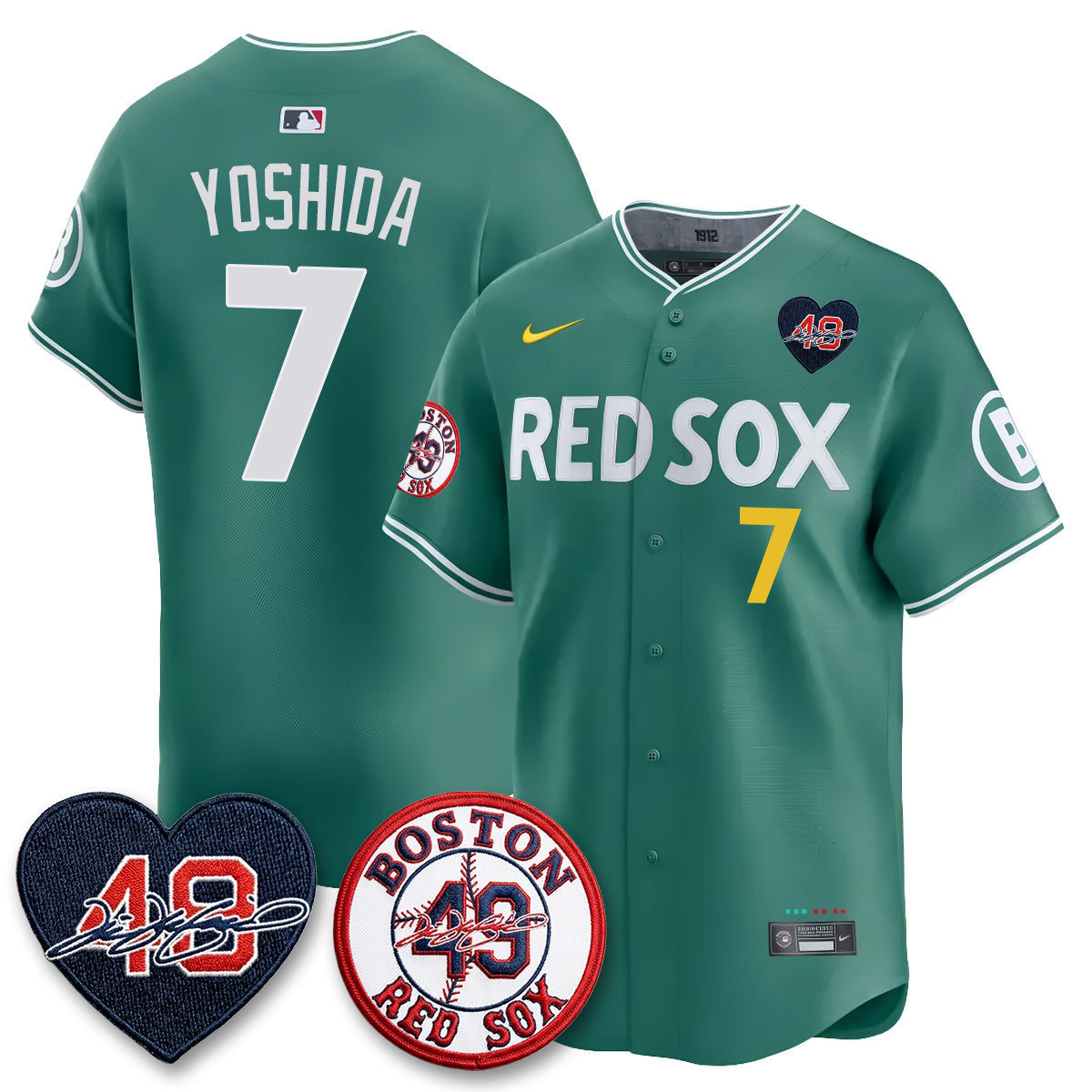 Boston Red Sox Tim Wakefield Memorial Patch Vaper Premier Limited Jersey - All Stitched