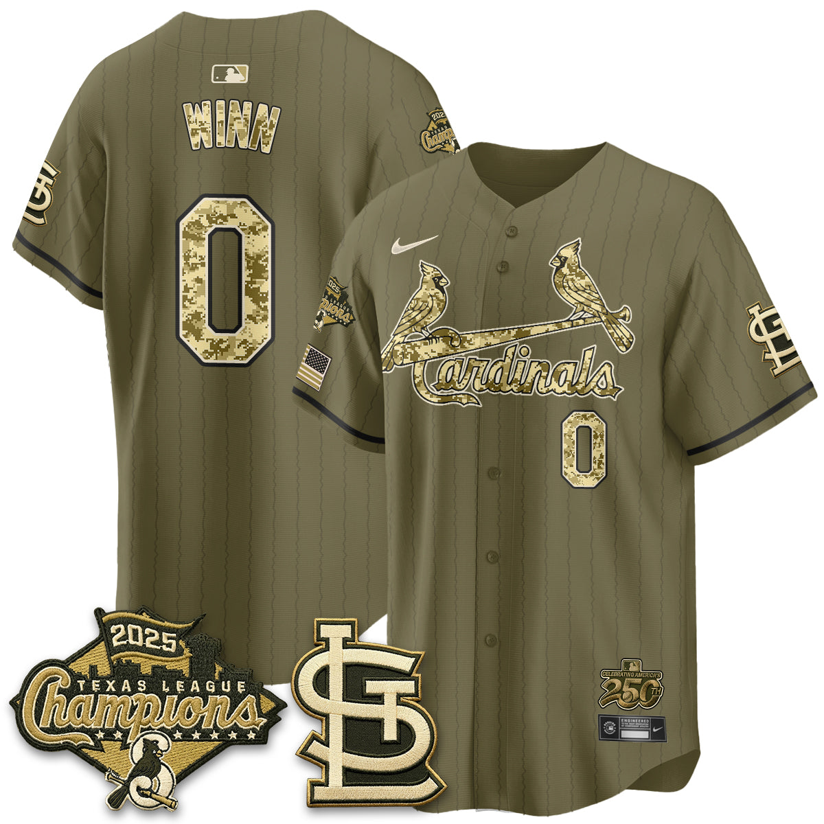 St. Louis Cardinals 2026 Armed Forces Day Jersey - All Stitched