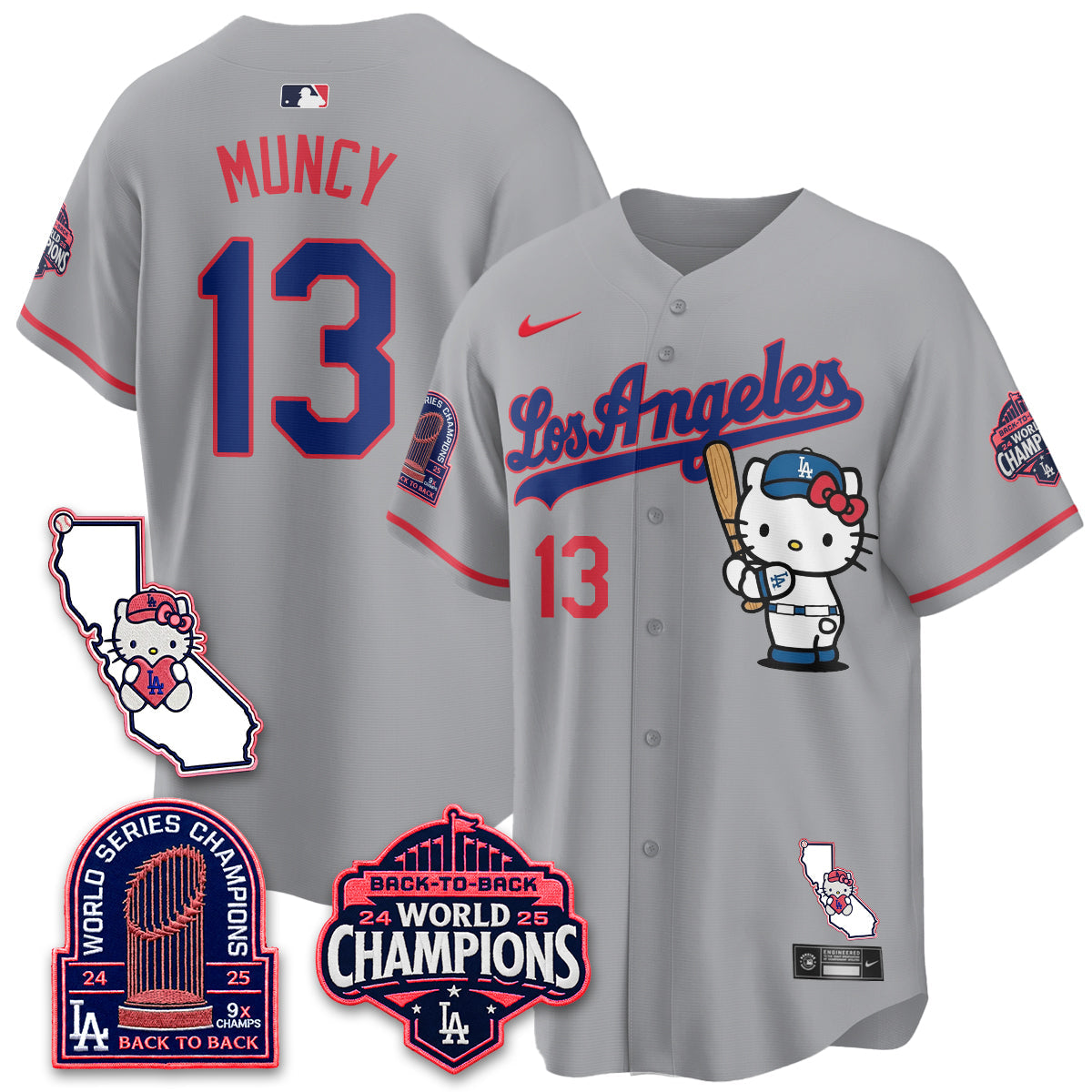 Los Angeles Dodgers x Meow KT 2026 Vapor Jersey - All Stitched - V4